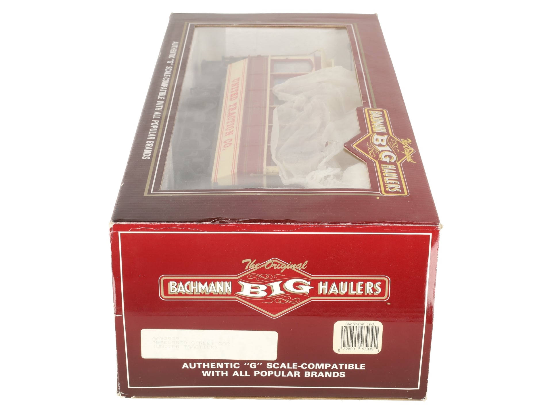 Bachmann 93939 G Scale Closed Street Car United Traction - w/ Metal Wheels #1623 LN/Box
