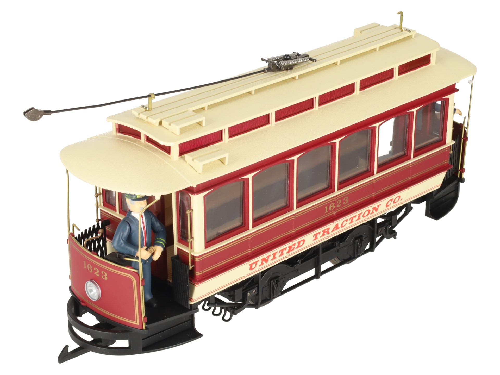 Bachmann 93939 G Scale Closed Street Car United Traction - w/ Metal Wheels #1623 LN/Box