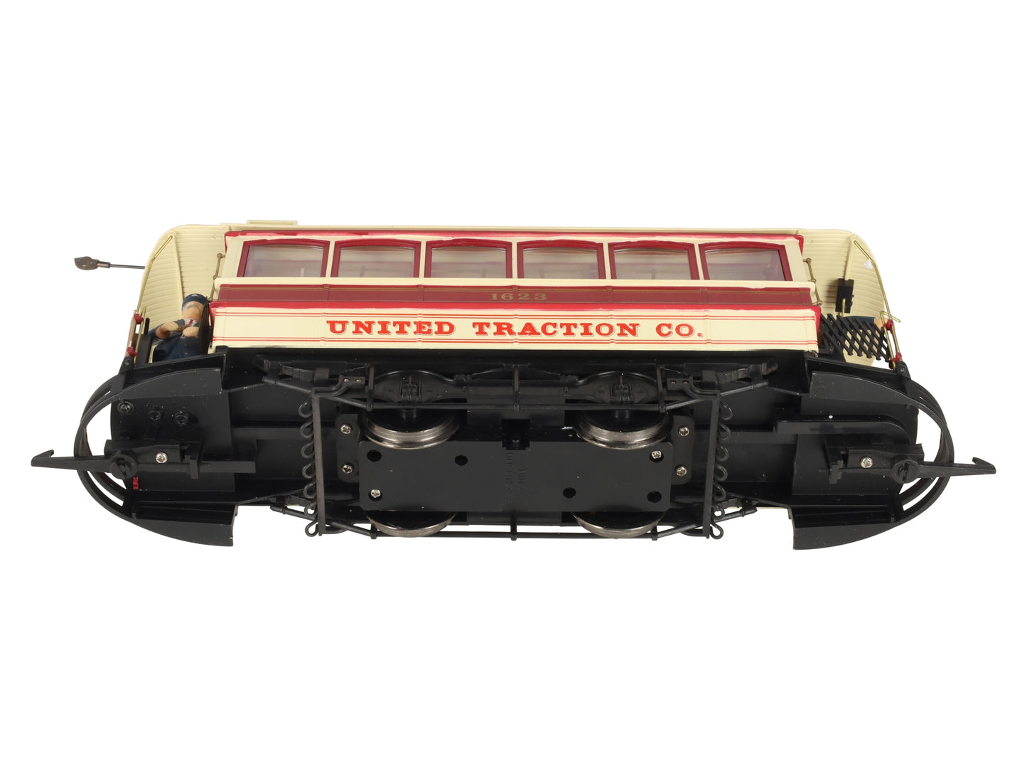 Bachmann 93939 G Scale Closed Street Car United Traction - w/ Metal Wheels #1623 LN/Box