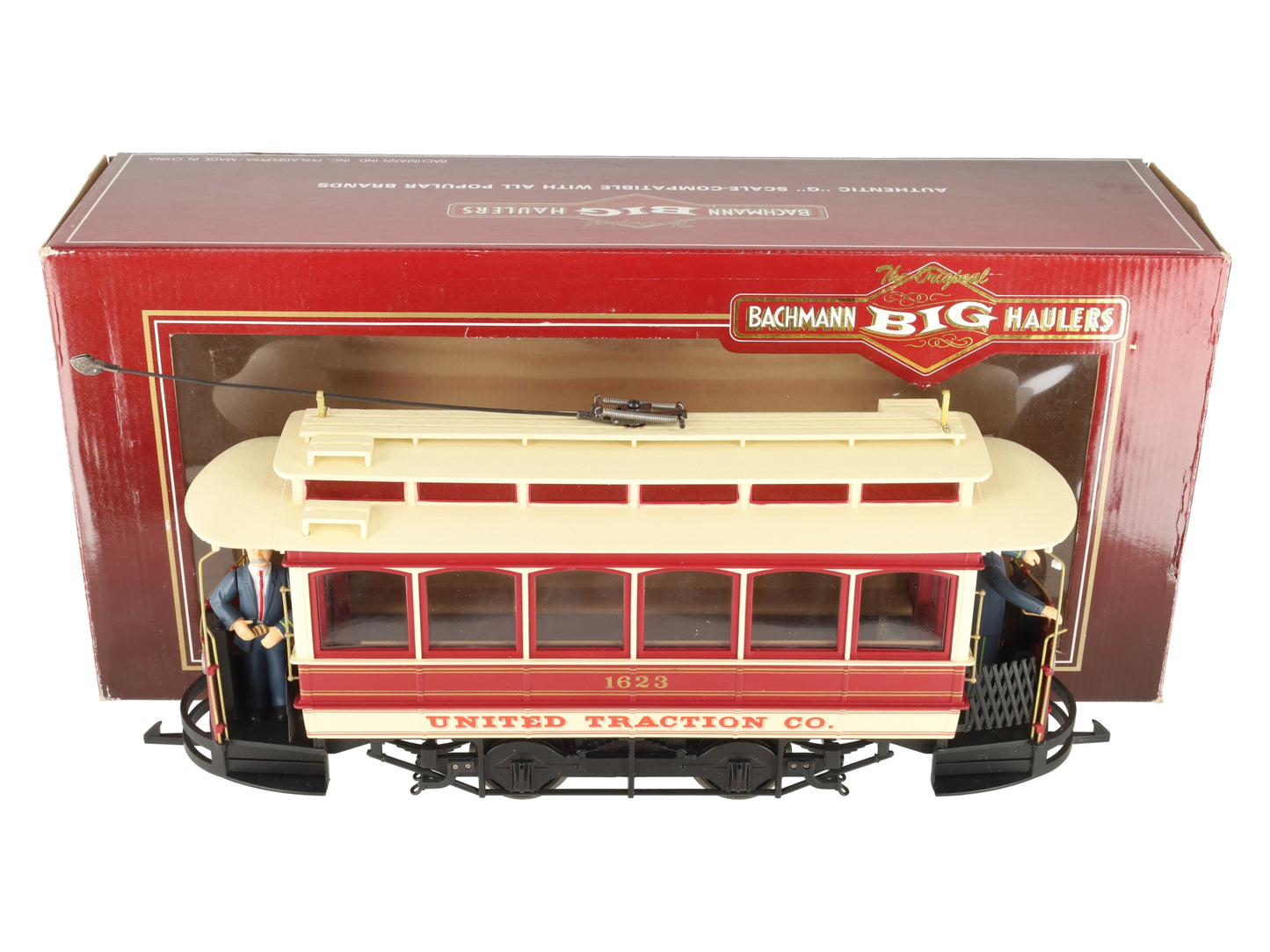 Bachmann 93939 G Scale Closed Street Car United Traction - w/ Metal Wheels #1623 LN/Box