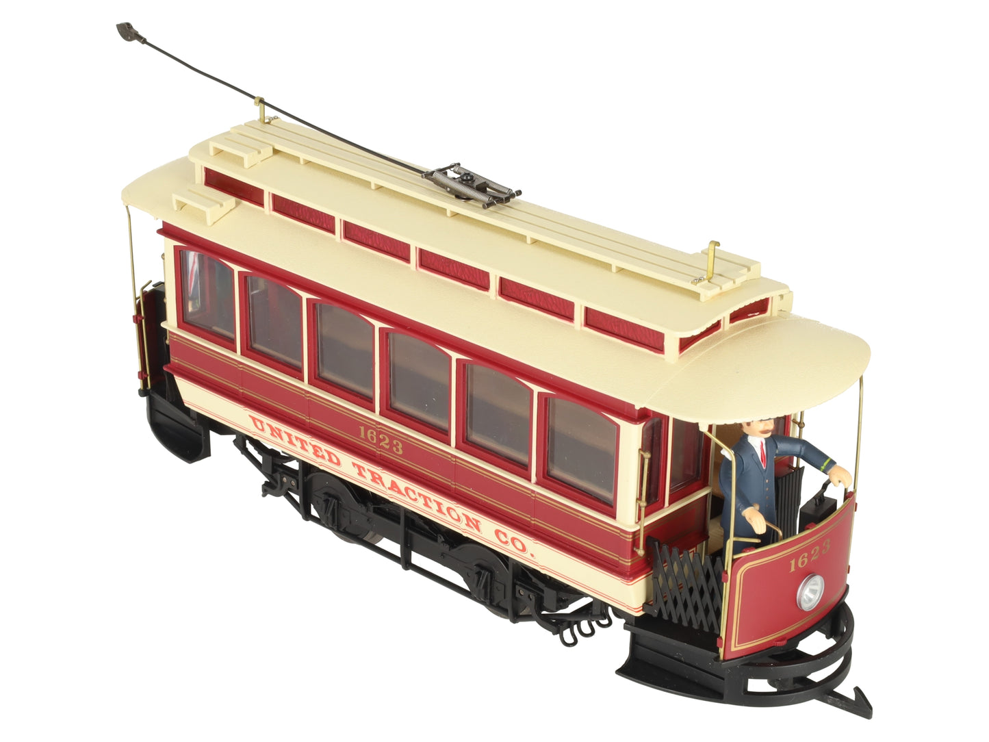 Bachmann 93939 G Scale Closed Street Car United Traction - w/ Metal Wheels #1623 LN/Box