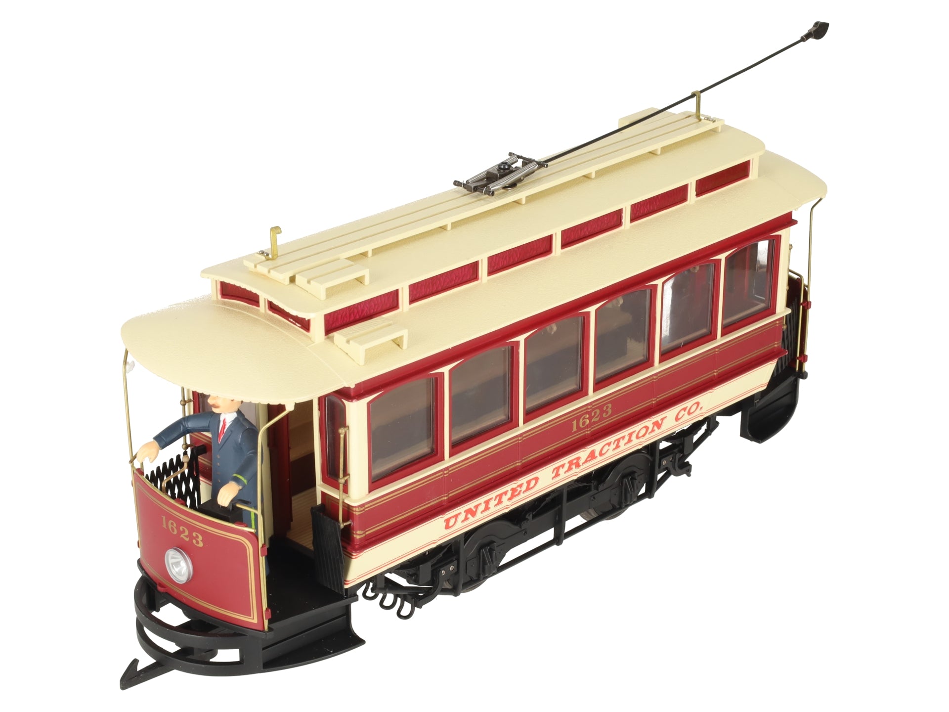 Bachmann 93939 G Scale Closed Street Car United Traction - w/ Metal Wheels #1623 LN/Box