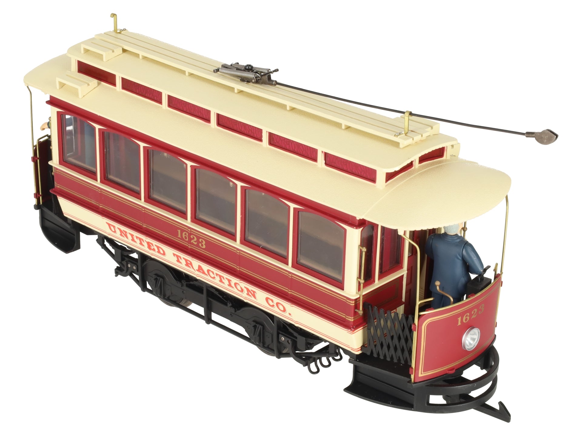 Bachmann 93939 G Scale Closed Street Car United Traction - w/ Metal Wheels #1623 LN/Box