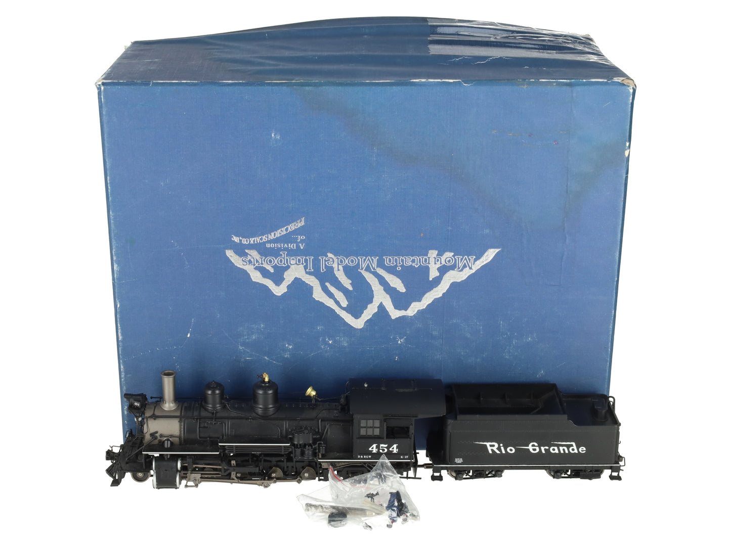 Mountain Model Imports DC1057-1 On30 BRASS D&RGW K-27 2-8-2 Loco & Tender #454 EX/Box