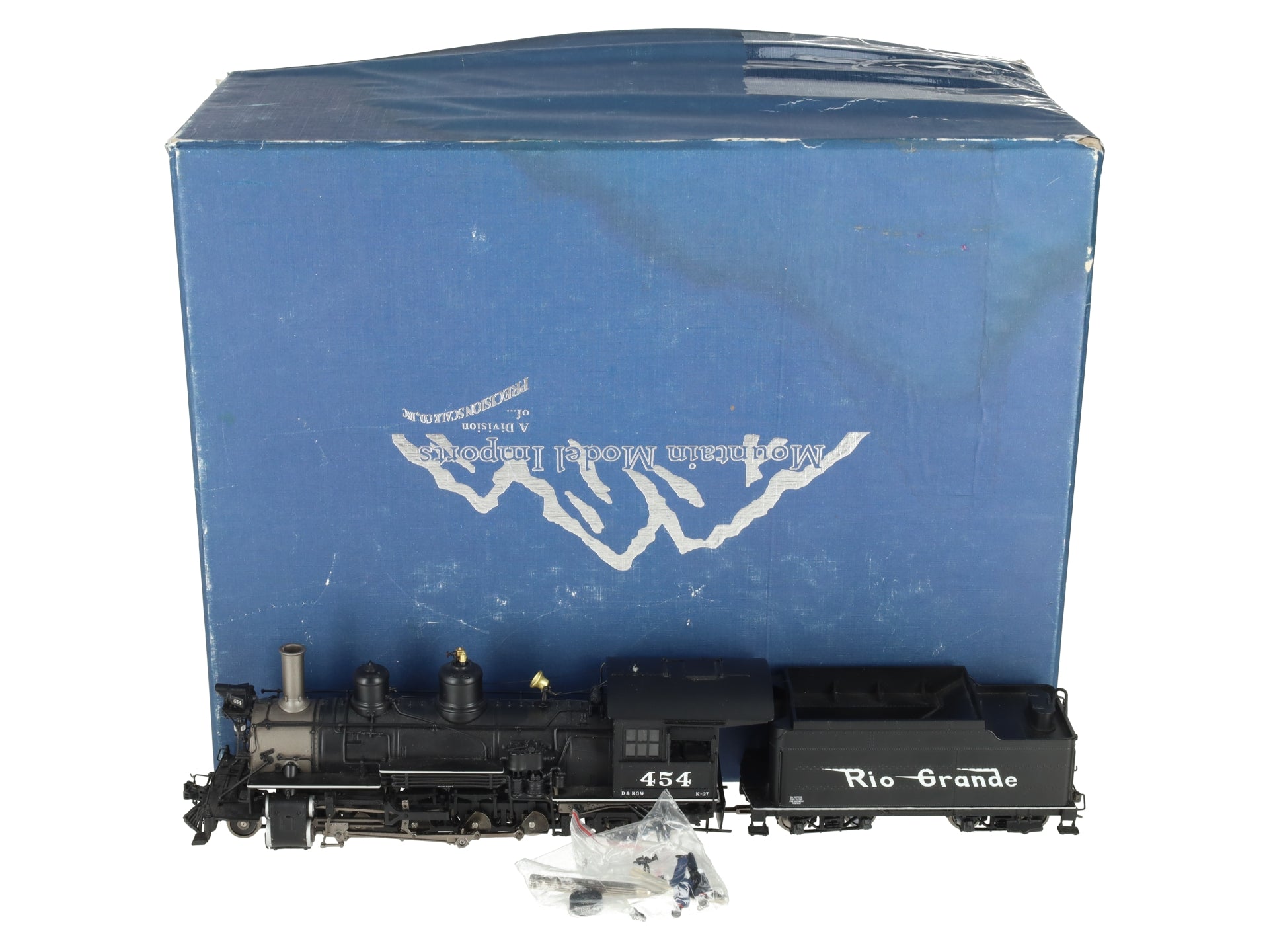 Mountain Model Imports DC1057-1 On30 BRASS D&RGW K-27 2-8-2 Loco & Tender #454 EX/Box