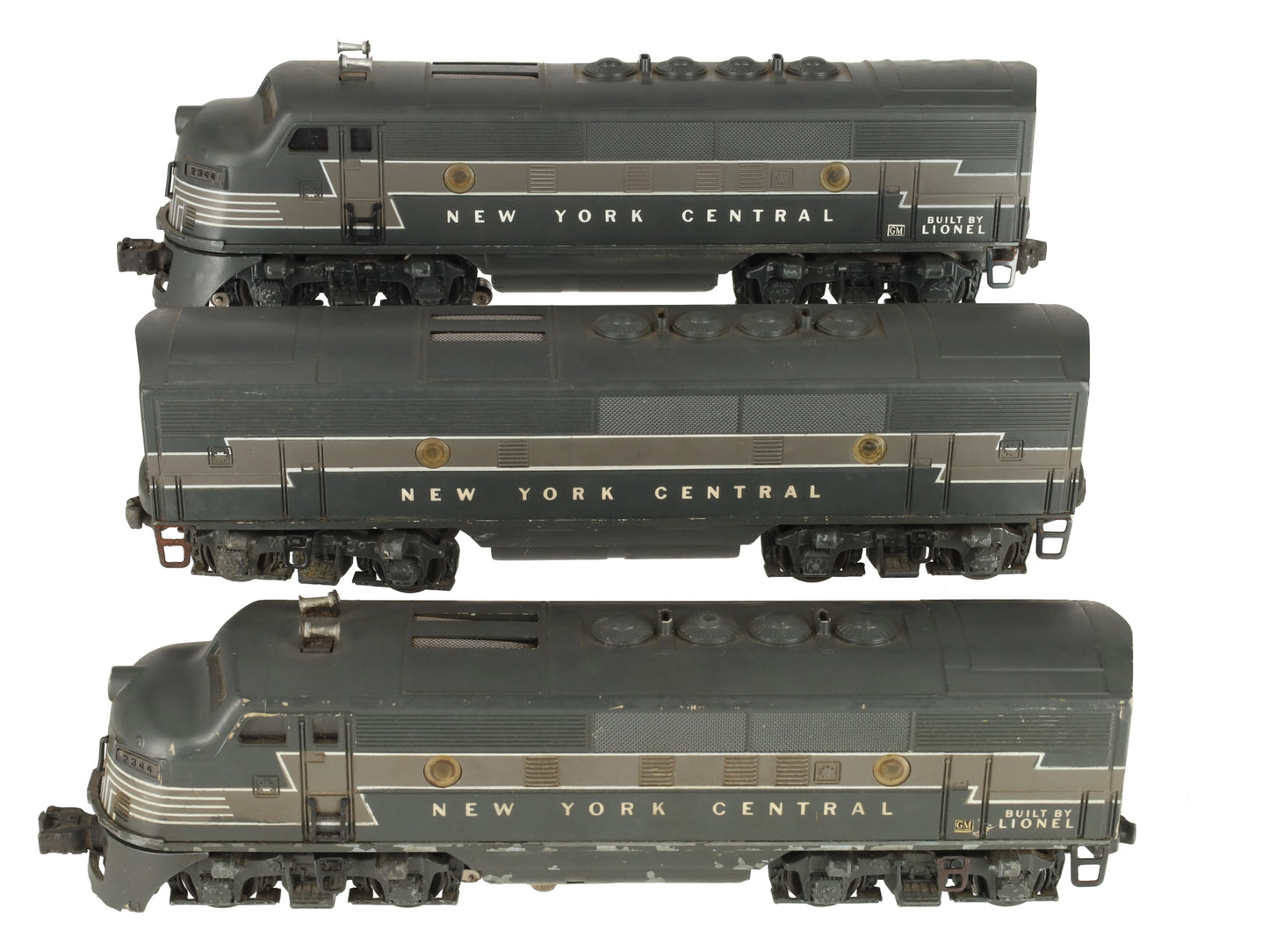 Lionel 2344 Vintage O New York Central F-3 ABA Diesel Locomotive Set VG
