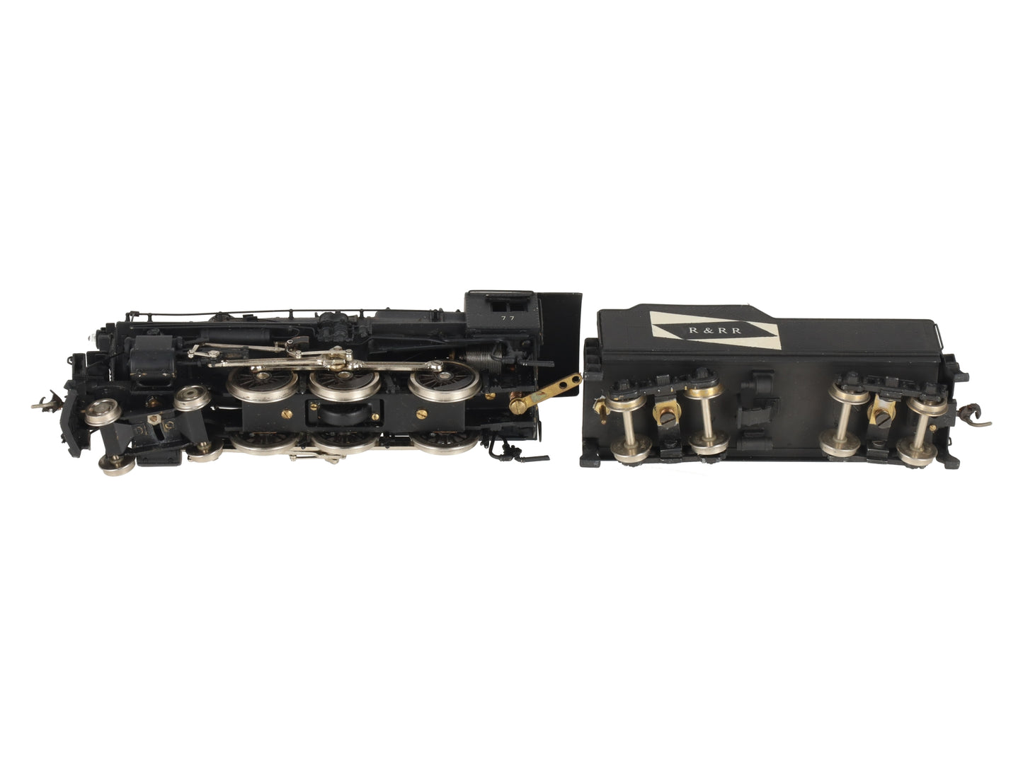 United Scale Models HO BRASS 4-6-0 R & RR Steam Locomotive & Tender -Painted