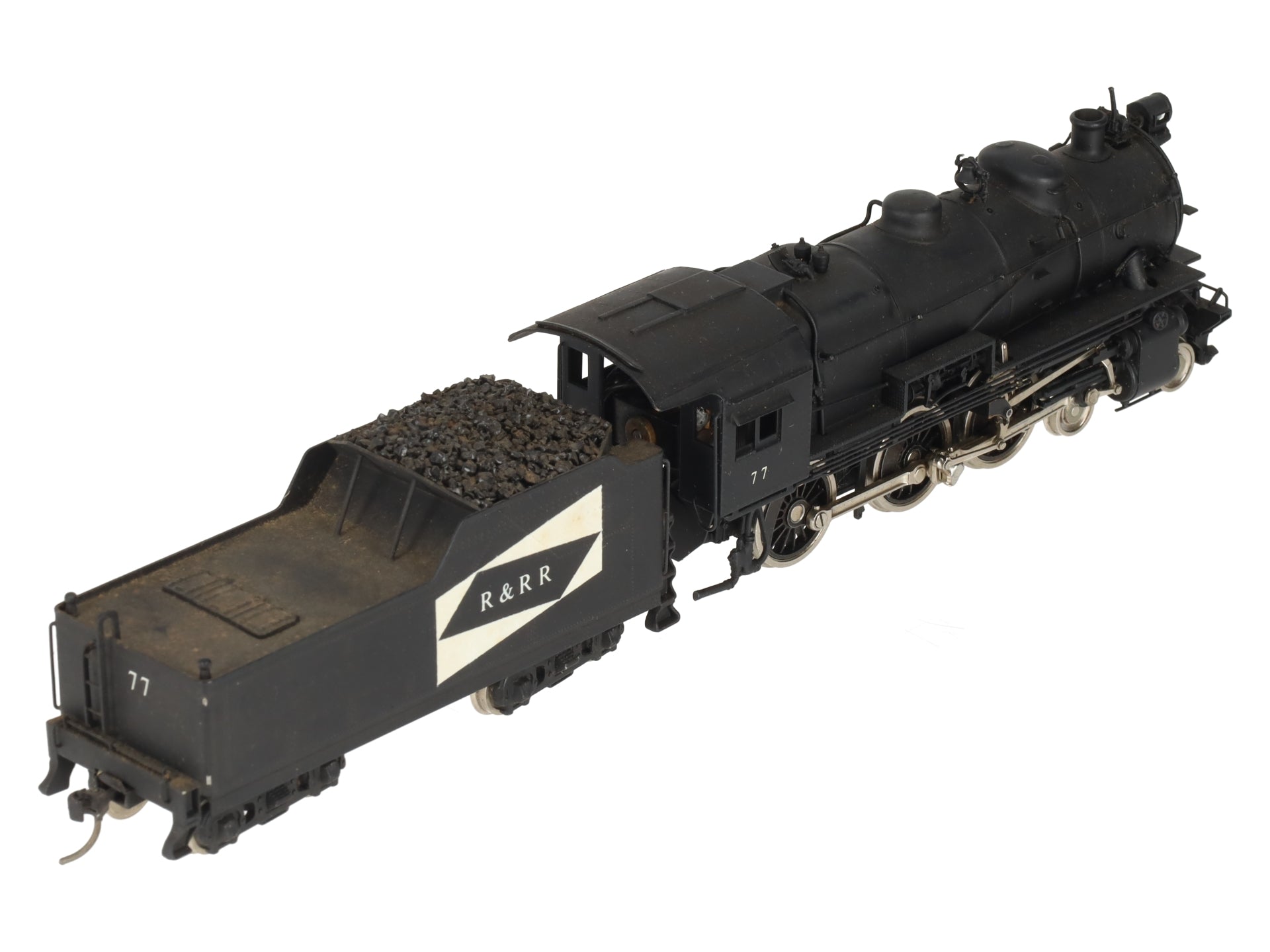 United Scale Models HO BRASS 4-6-0 R & RR Steam Locomotive & Tender -Painted