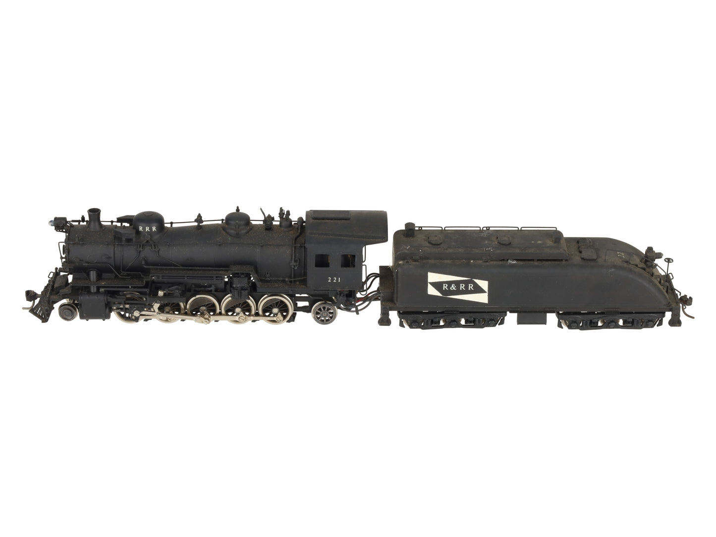 Pacific Fast Mail HO 2-10-2 BRASS R&RR Steam Locomotive #221 - Painted EX
