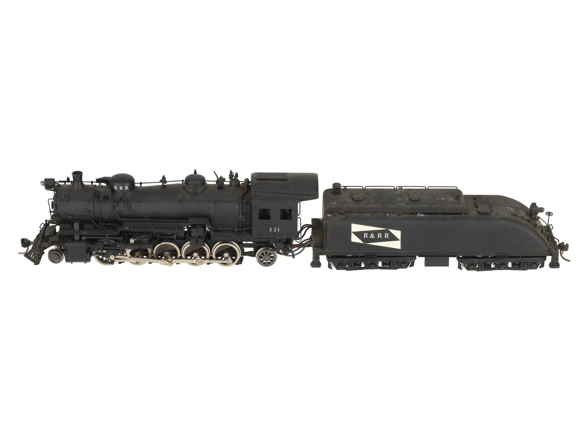 Pacific Fast Mail HO 2-10-2 BRASS R&RR Steam Locomotive #221 - Painted EX