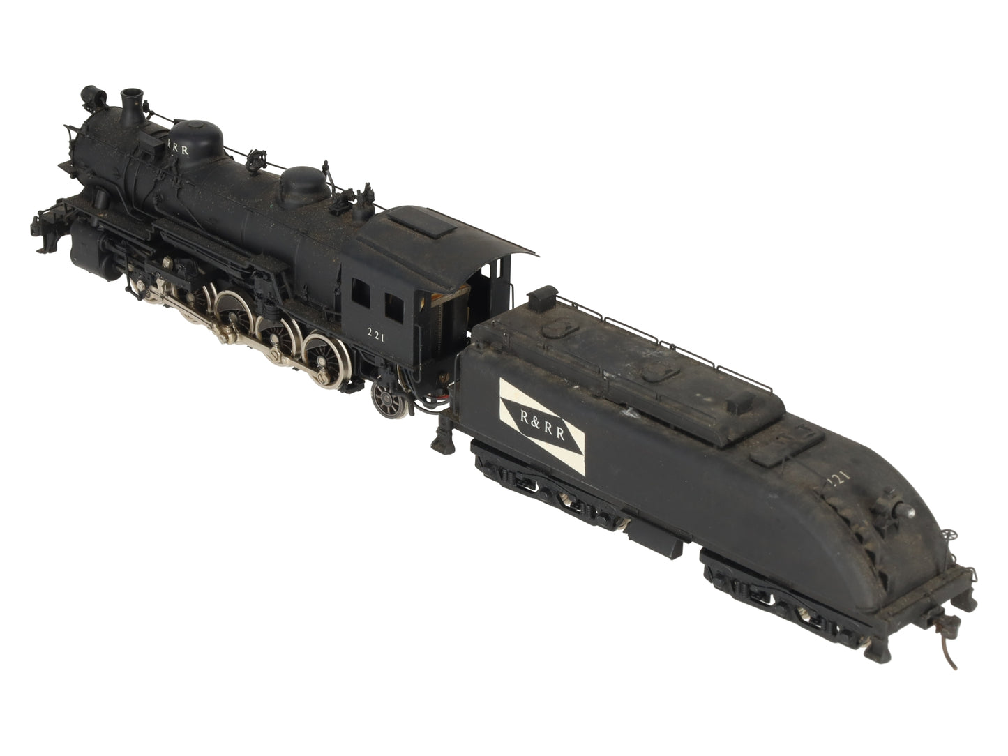 Pacific Fast Mail HO 2-10-2 BRASS R&RR Steam Locomotive #221 - Painted EX