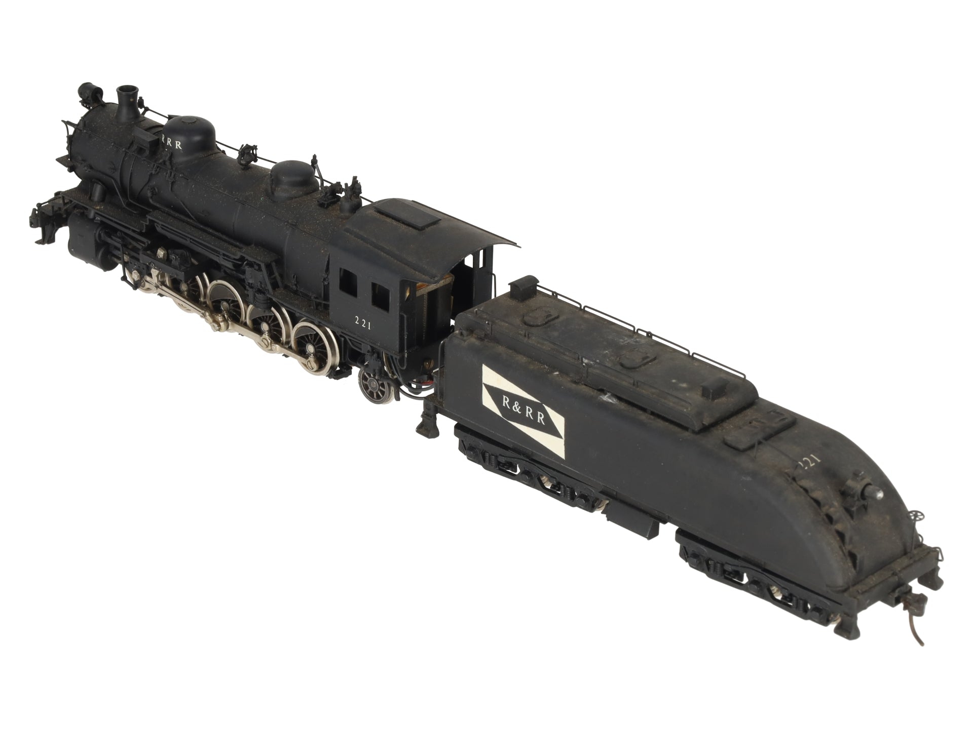 Pacific Fast Mail HO 2-10-2 BRASS R&RR Steam Locomotive #221 - Painted EX