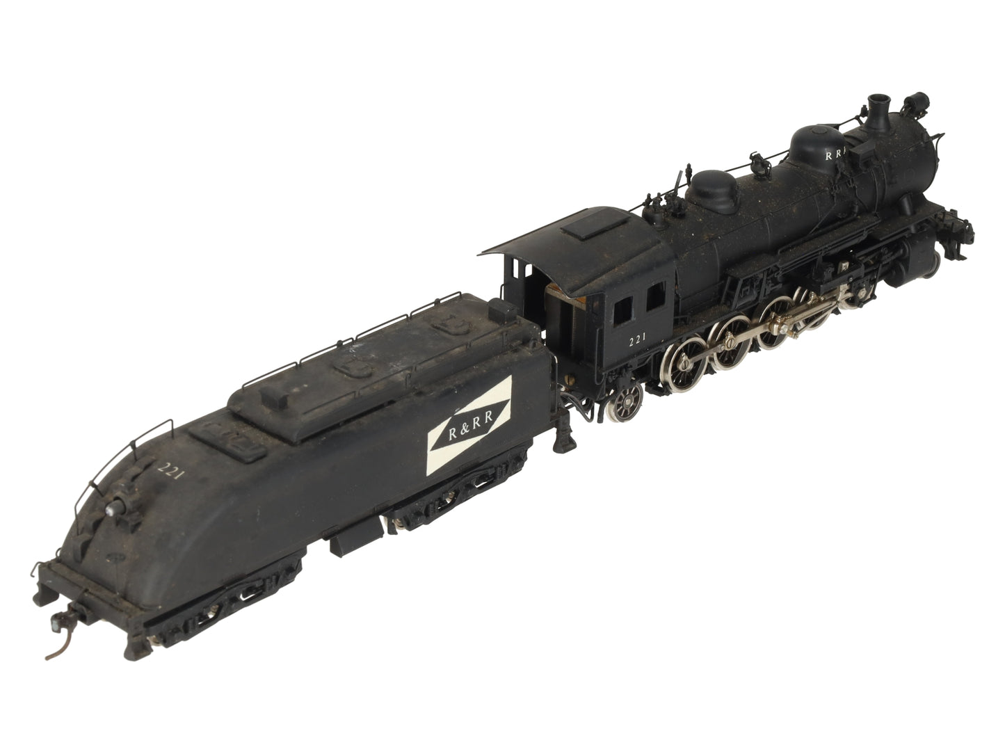 Pacific Fast Mail HO 2-10-2 BRASS R&RR Steam Locomotive #221 - Painted EX