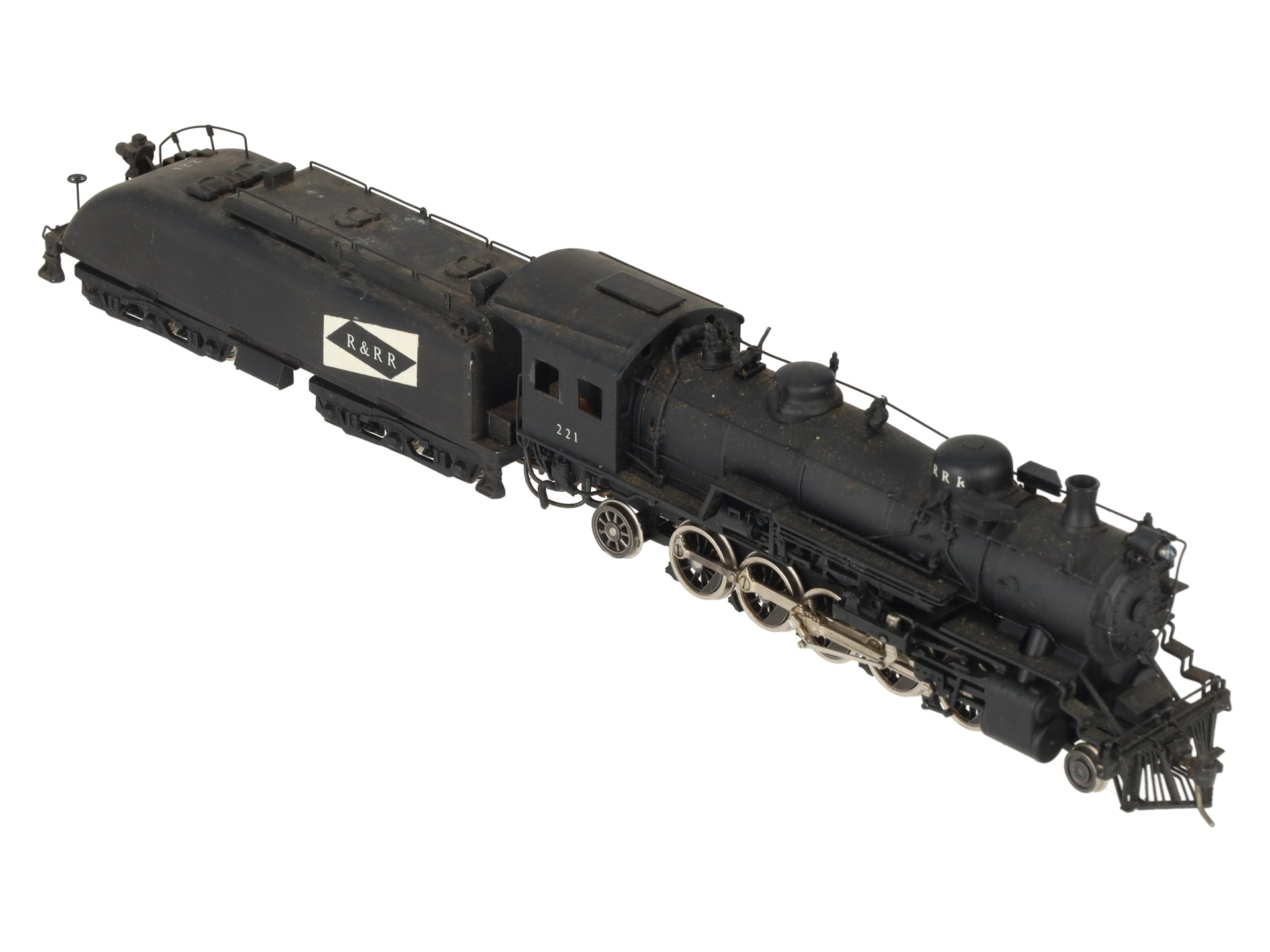 Pacific Fast Mail HO 2-10-2 BRASS R&RR Steam Locomotive #221 - Painted EX