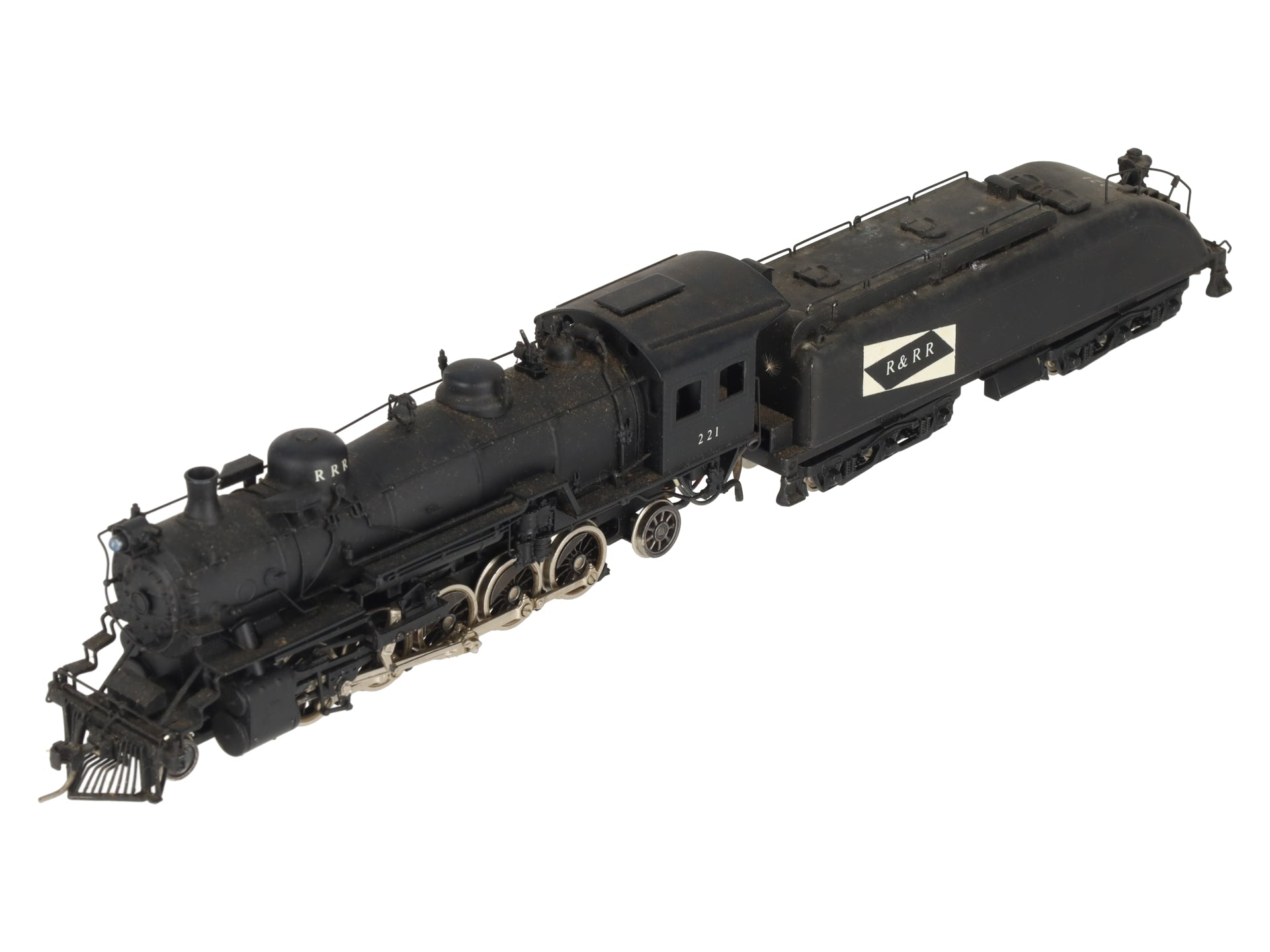 Pacific Fast Mail HO 2-10-2 BRASS R&RR Steam Locomotive #221 - Painted EX