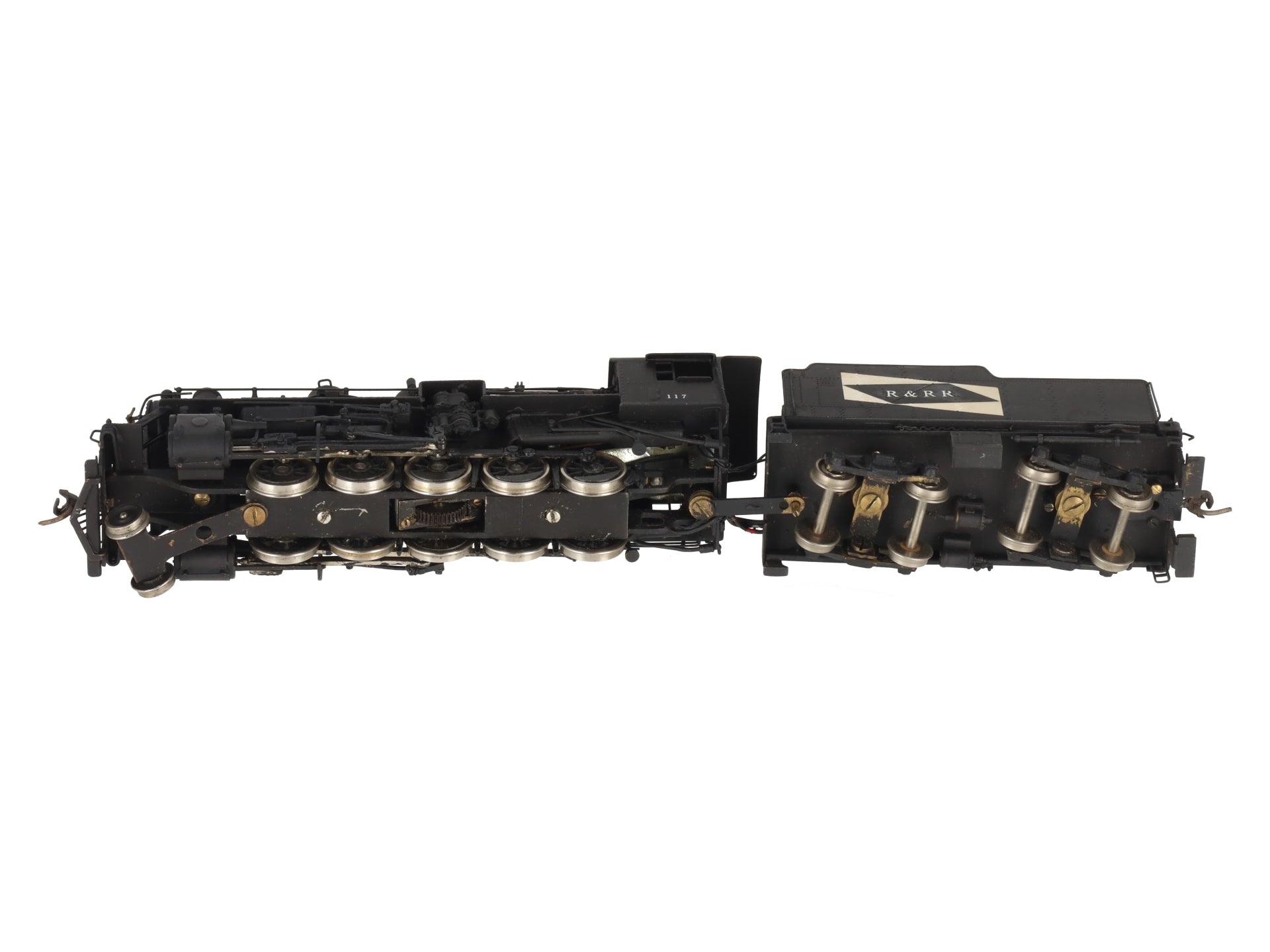 United Models HO Brass R&RR 2-10-0 Steam Locomotive & Tender - Painted