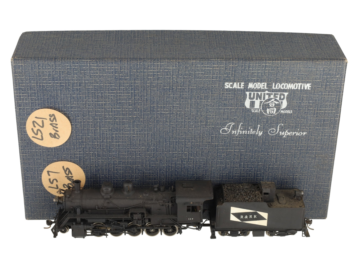 United Models HO Brass R&RR 2-10-0 Steam Locomotive & Tender - Painted