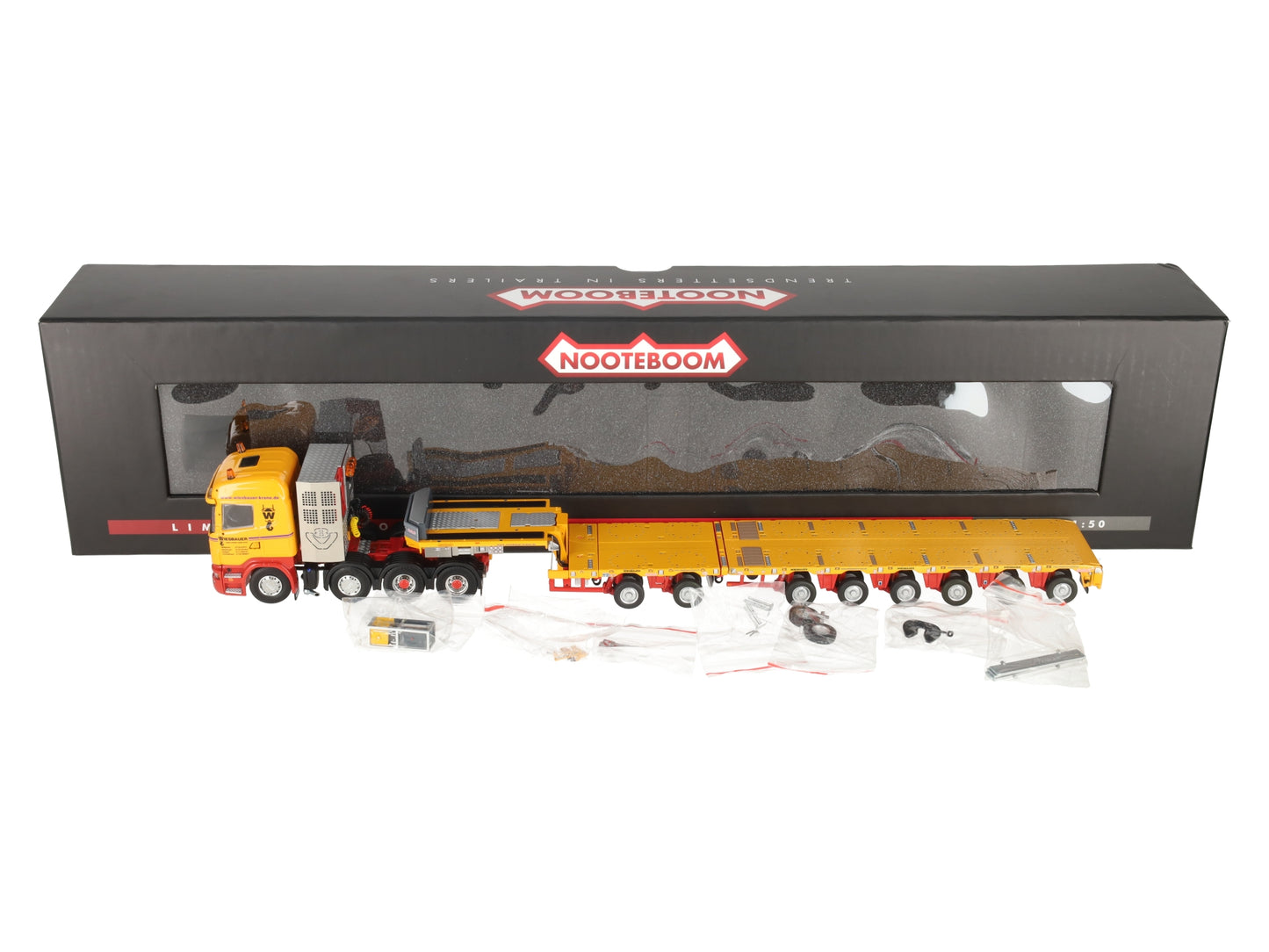IMC 33-0012 1:50 Scale Wiesbauer MCOPX Truck w/ R6 Highline 8x4 Trailer LN/Box