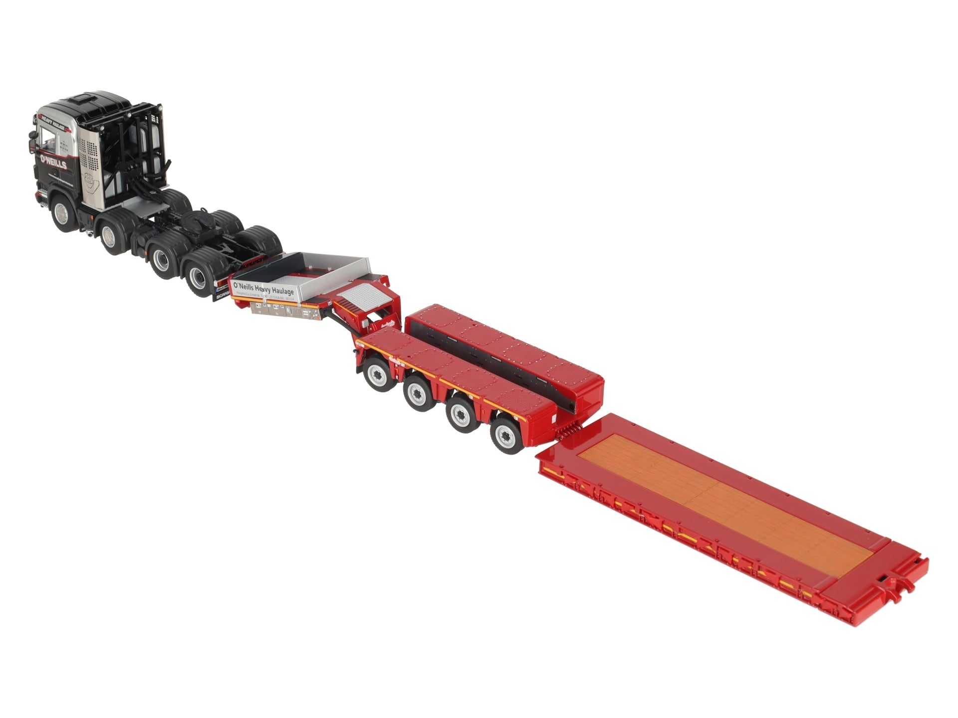 WSI 01-2517 1:50 O'Neills - Scania R5 Highline Tractor with 4-Axle Nooteboom LN/Box