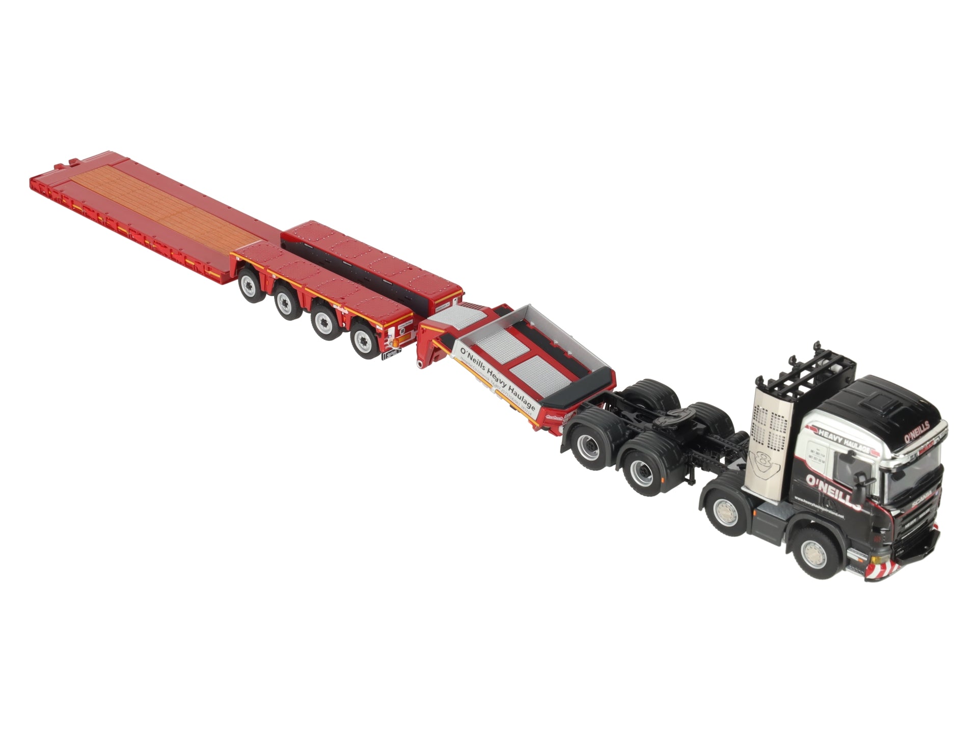 WSI 01-2517 1:50 O'Neills - Scania R5 Highline Tractor with 4-Axle Nooteboom LN/Box