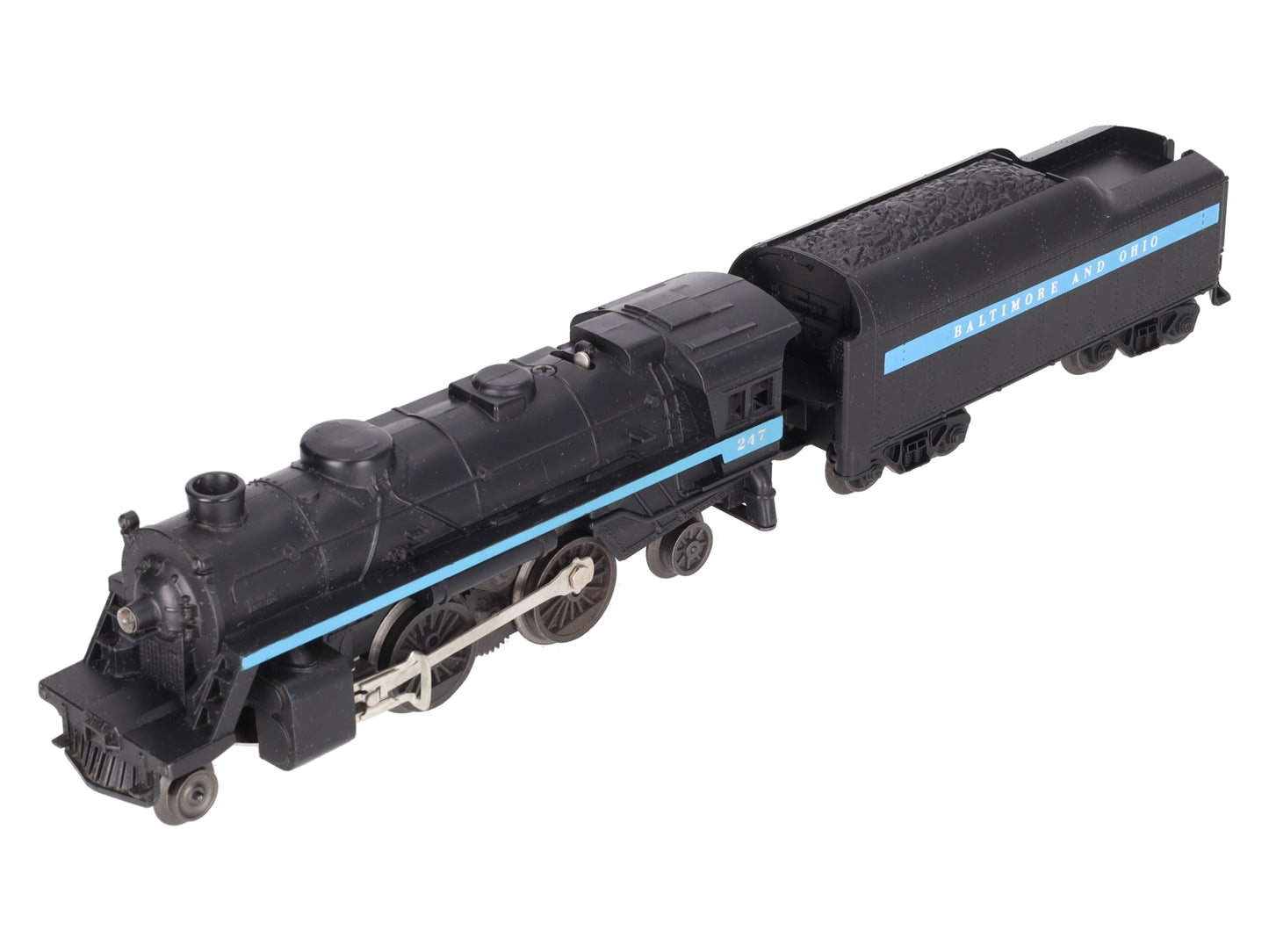 Lionel 247 Vintage O B&O Blue Stripe 2-4-2 Scout Steam Loco with 247T Tender VG/Box