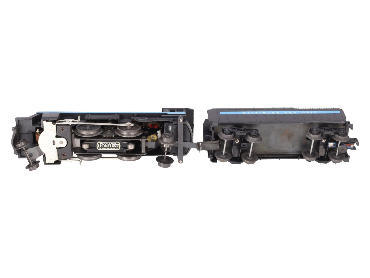 Lionel 247 Vintage O B&O Blue Stripe 2-4-2 Scout Steam Loco with 247T Tender VG/Box