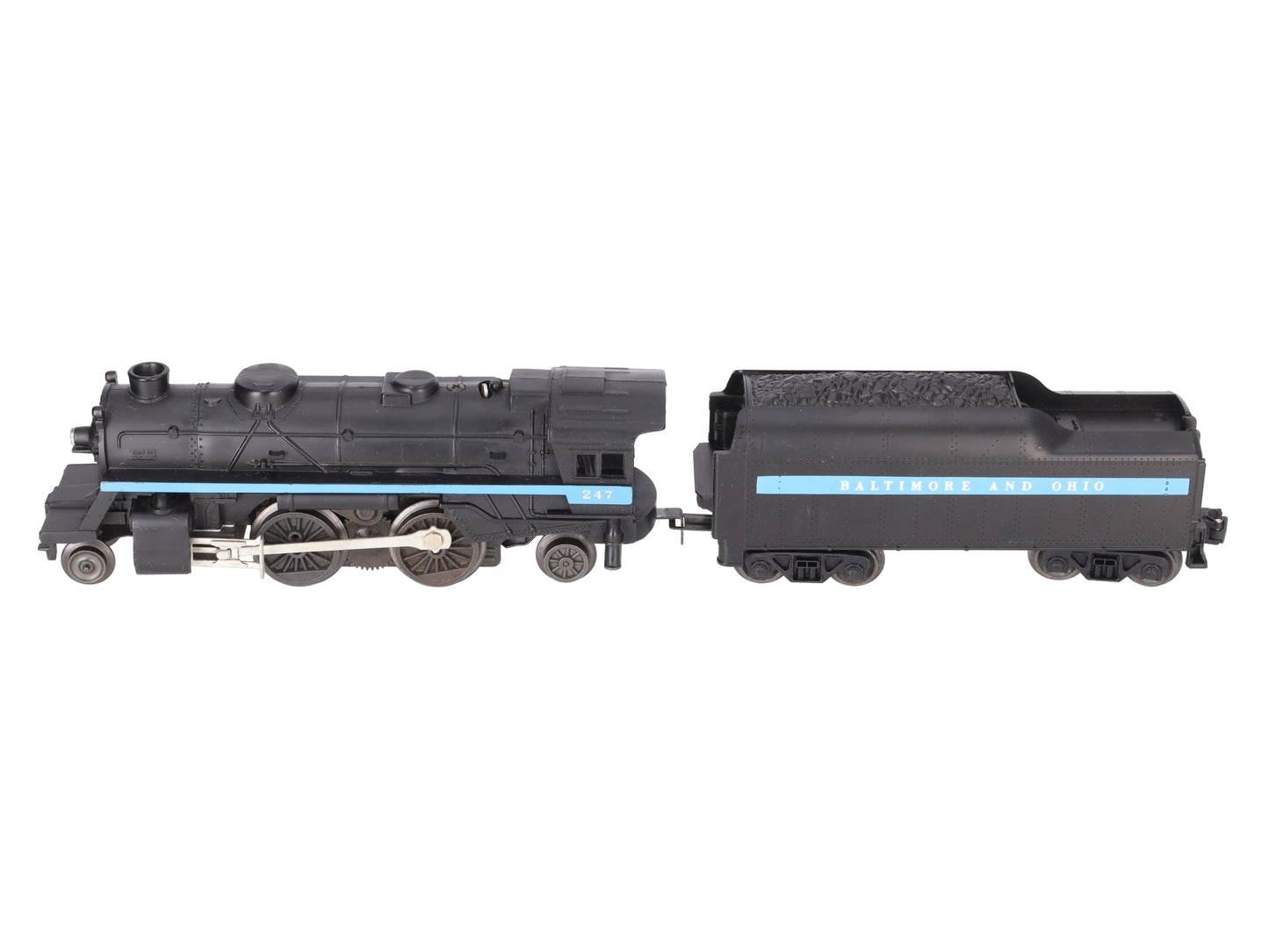 Lionel 247 Vintage O B&O Blue Stripe 2-4-2 Scout Steam Loco with 247T Tender VG/Box
