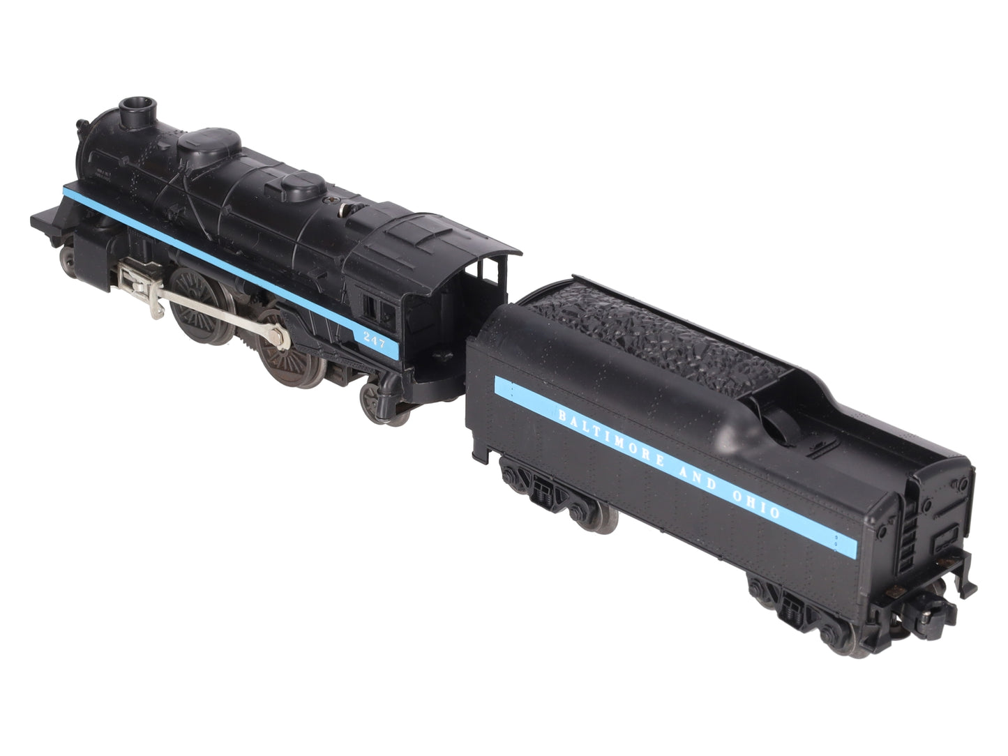 Lionel 247 Vintage O B&O Blue Stripe 2-4-2 Scout Steam Loco with 247T Tender VG/Box