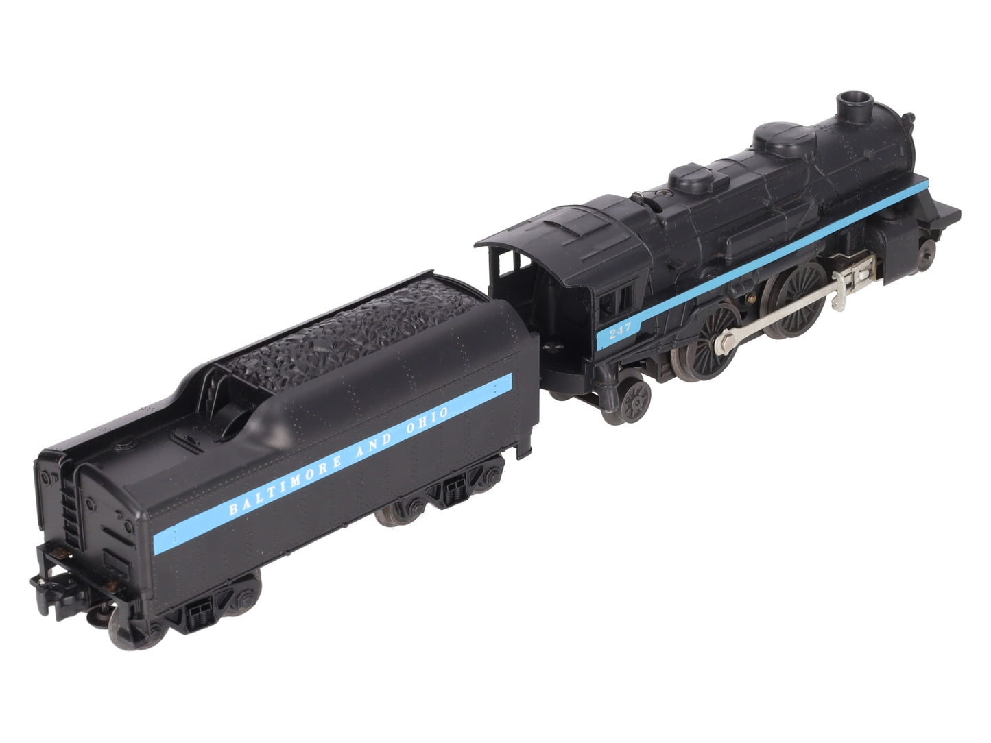 Lionel 247 Vintage O B&O Blue Stripe 2-4-2 Scout Steam Loco with 247T Tender VG/Box