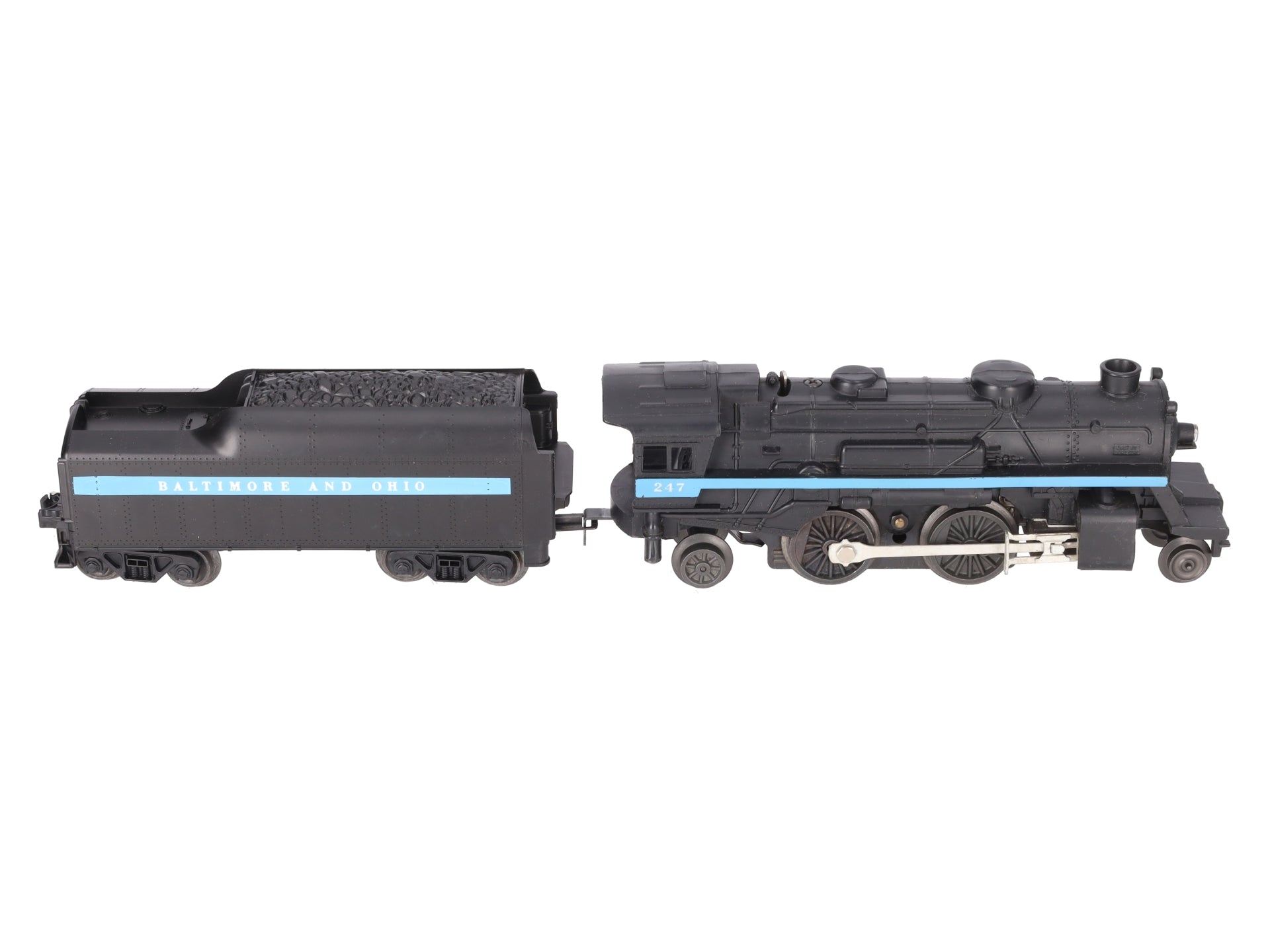 Lionel 247 Vintage O B&O Blue Stripe 2-4-2 Scout Steam Loco with 247T Tender VG/Box