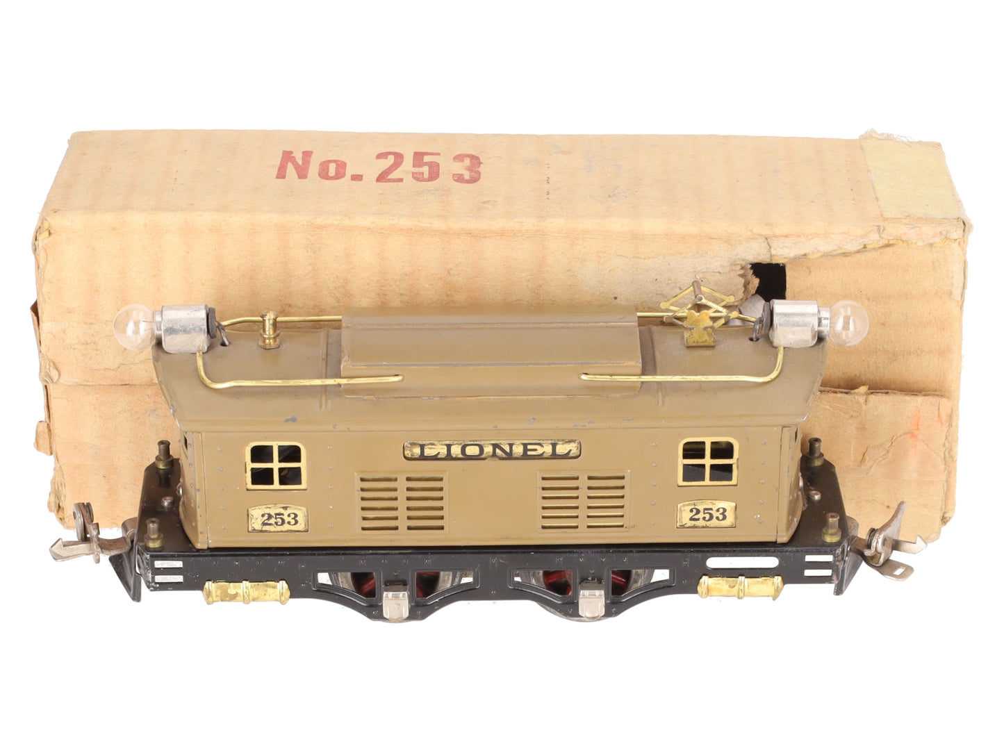 Lionel 253 Vintage O Prewar Tinplate Electric Locomotive #253 VG/Box