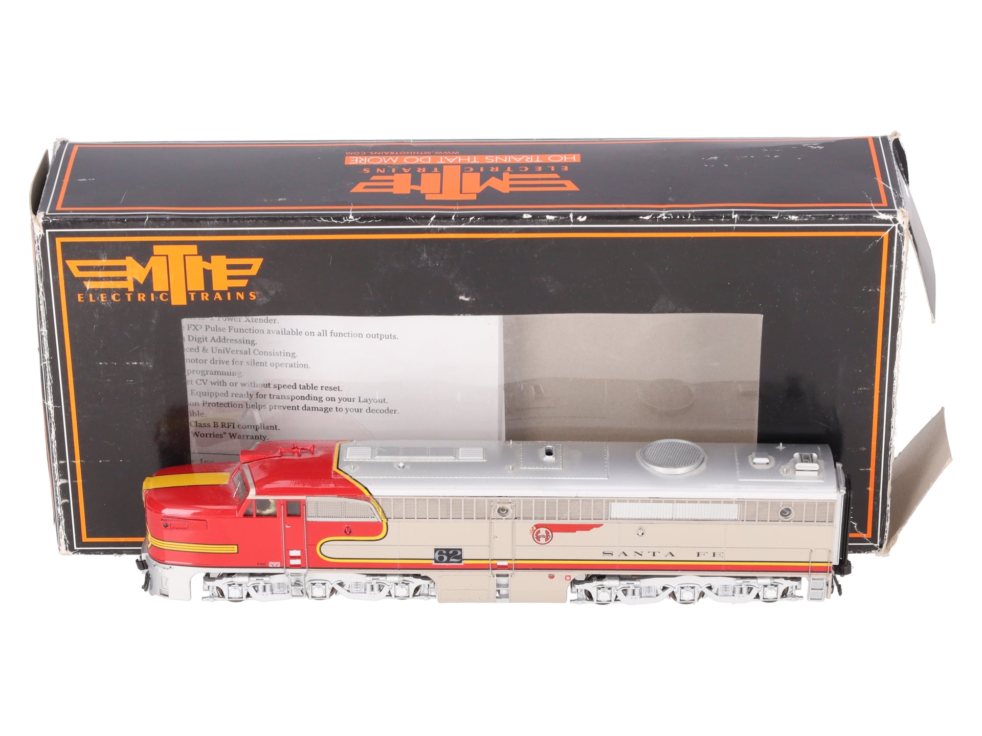 MTH 80-2081-1 HO Scale Santa Fe Alco PA Diesel Locomotive #62 w/Proto-Sound 3.0 EX/Box