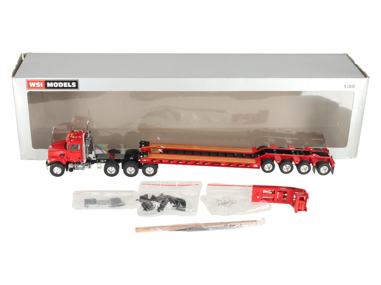 WSI 33-2006 1:50 Mack Granite 8x4 Day Cab with Rogers 4-Axle Flip Lowboy Trailer LN/Box