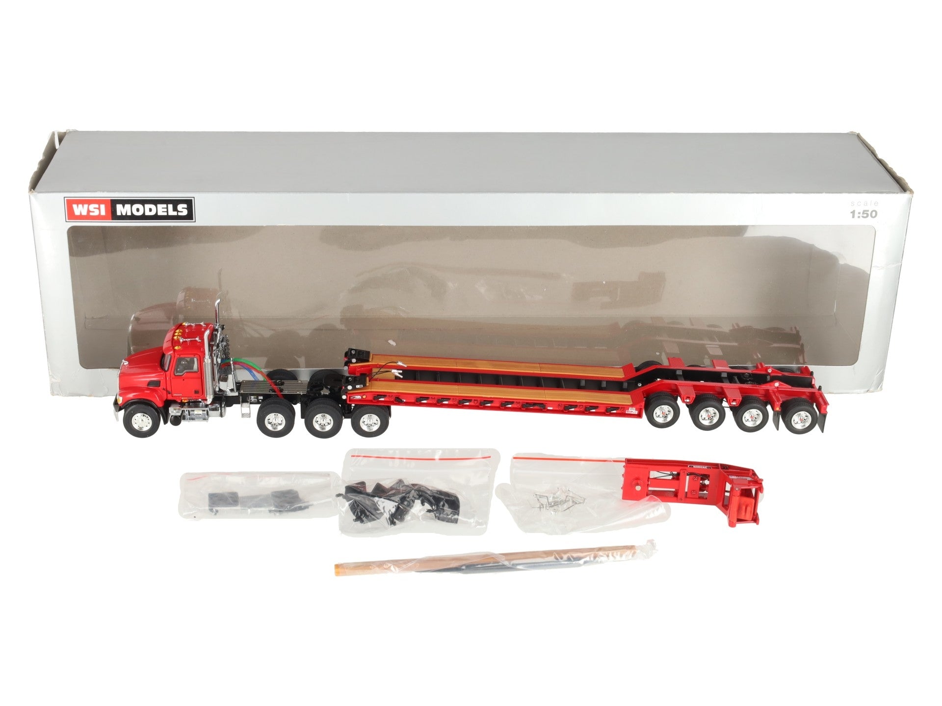 WSI 33-2006 1:50 Mack Granite 8x4 Day Cab with Rogers 4-Axle Flip Lowboy Trailer LN/Box