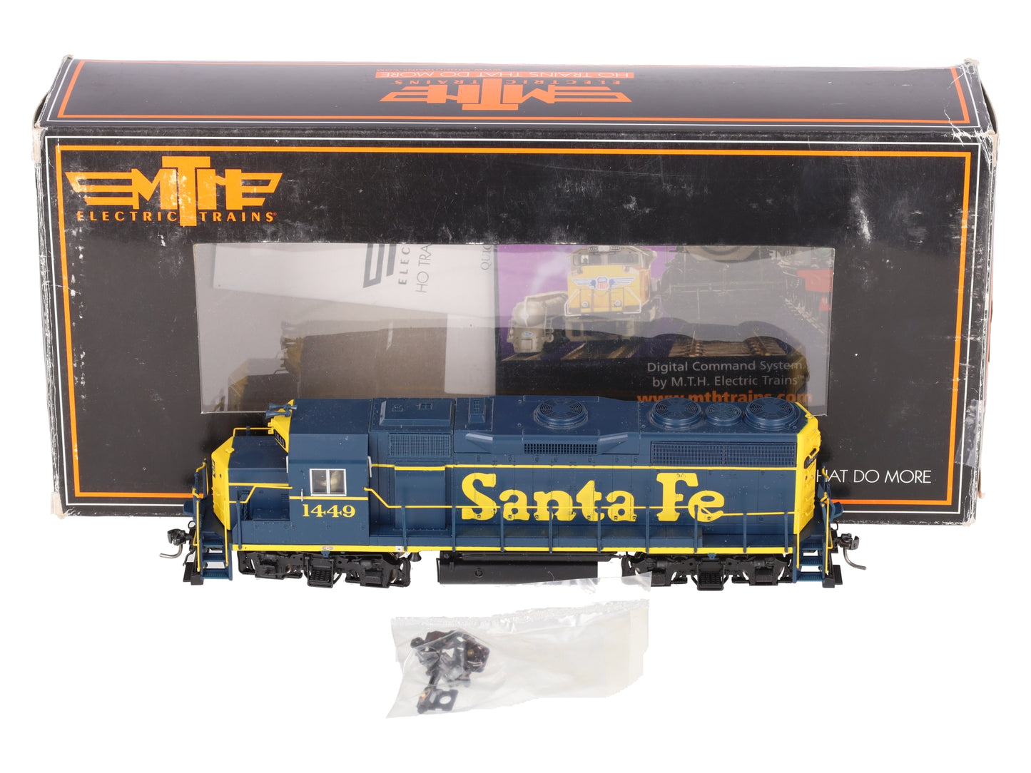 MTH 80-2180-1 HO Scale Atchison Topeka Santa Fe Gp-35 Diesel Locomotive #1449 EX/Box