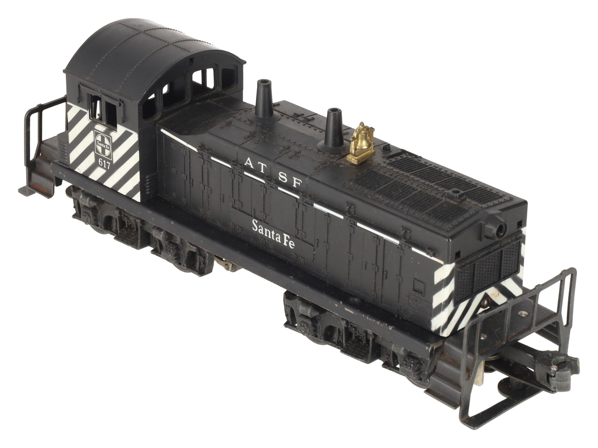 Lionel 617 Vintage O Santa Fe ATSF Diesel Switcher with Zebra Stripes - RARE VG