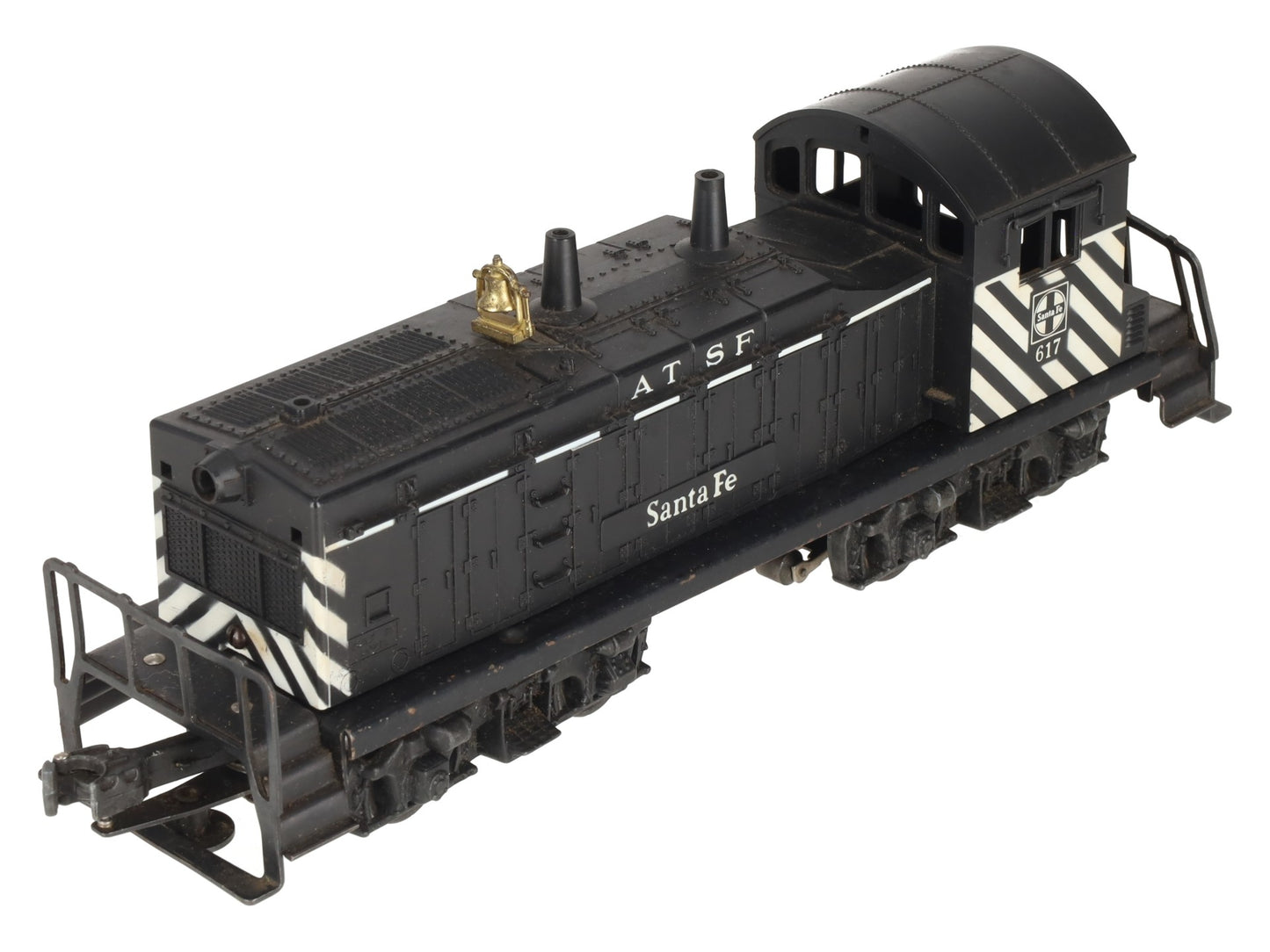 Lionel 617 Vintage O Santa Fe ATSF Diesel Switcher with Zebra Stripes - RARE VG