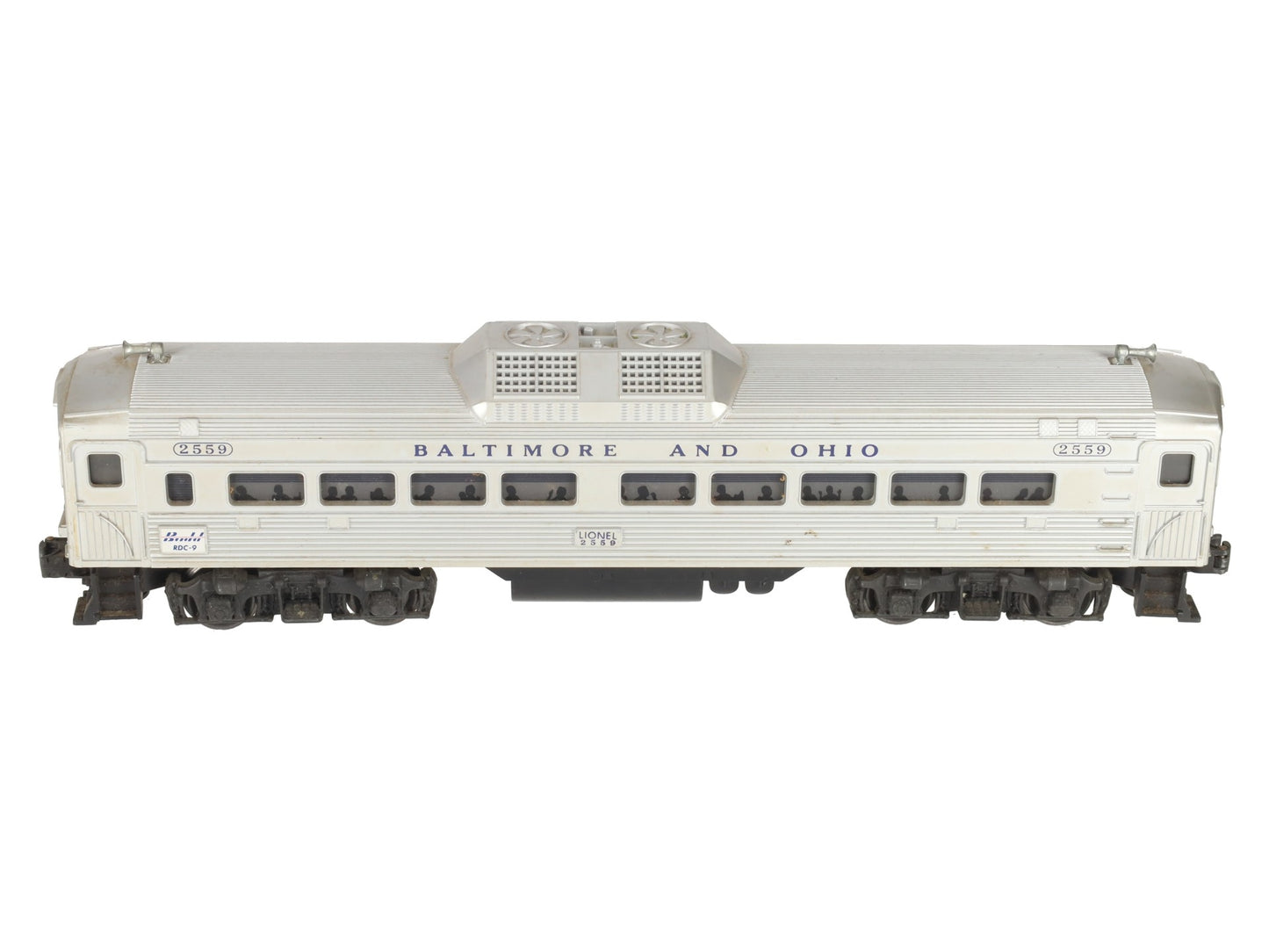 Lionel 2559 Vintage O Baltimore & Ohio RDC Non-Powered Passenger Car VG