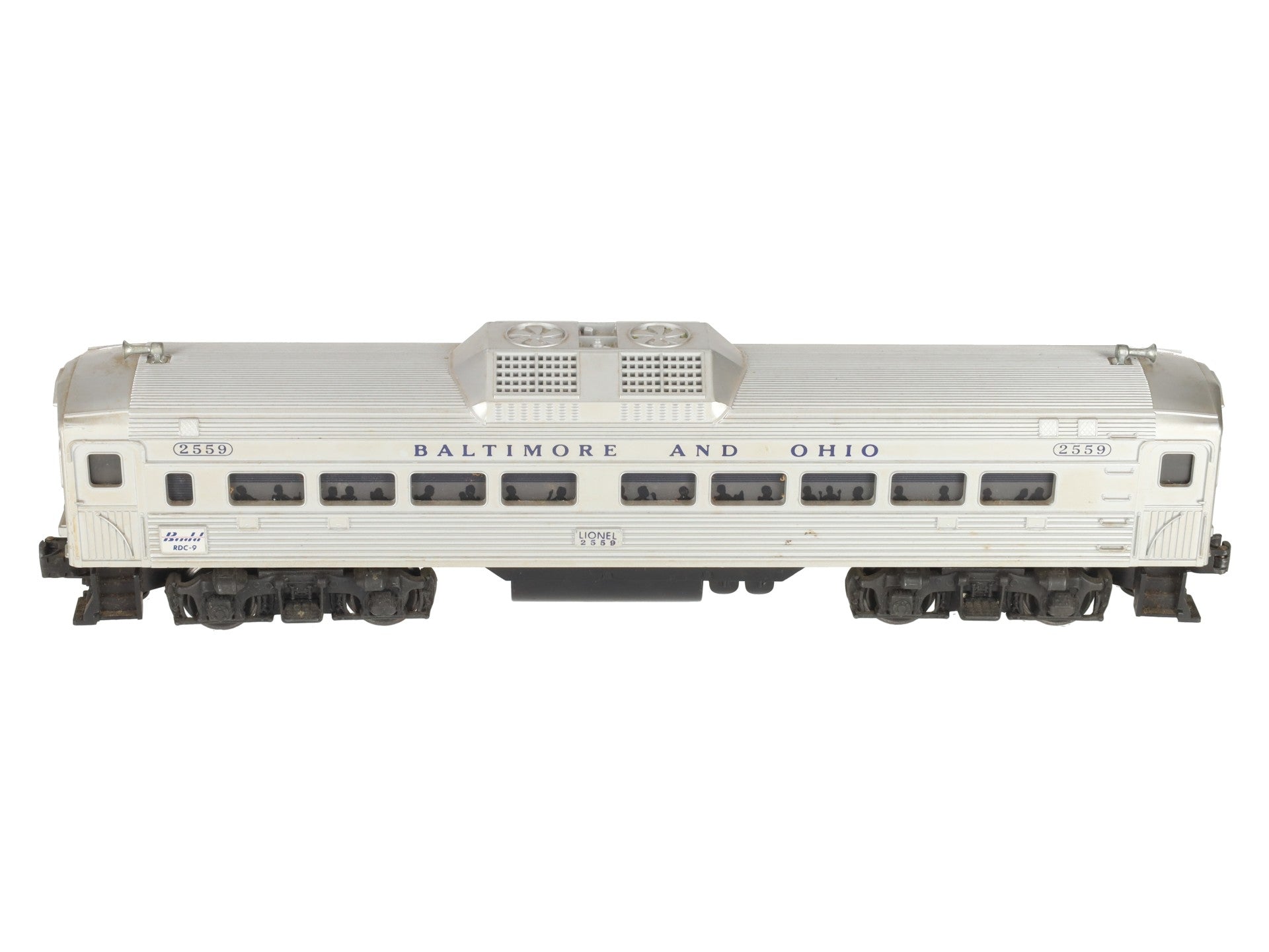 Lionel 2559 Vintage O Baltimore & Ohio RDC Non-Powered Passenger Car VG