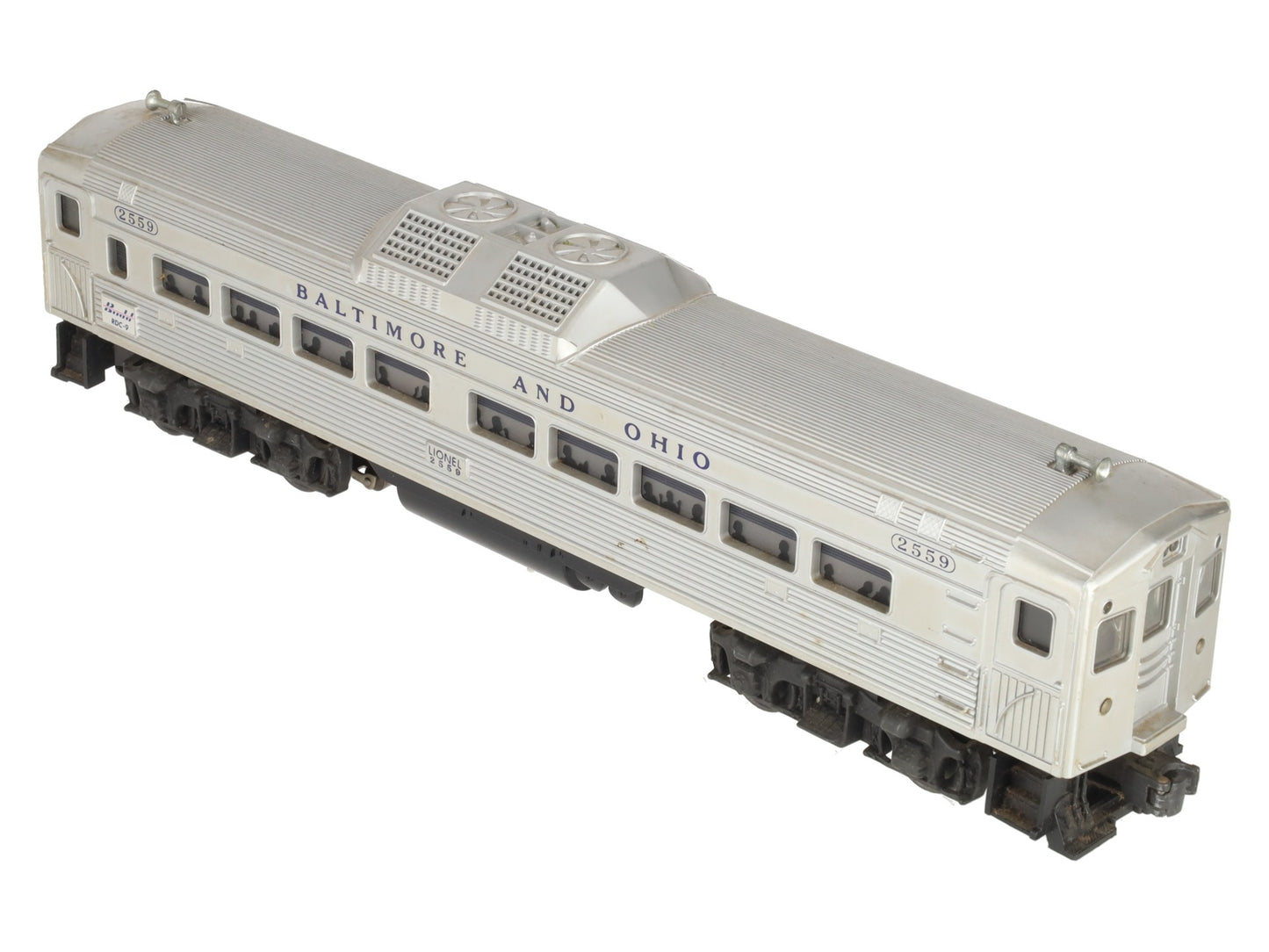 Lionel 2559 Vintage O Baltimore & Ohio RDC Non-Powered Passenger Car VG