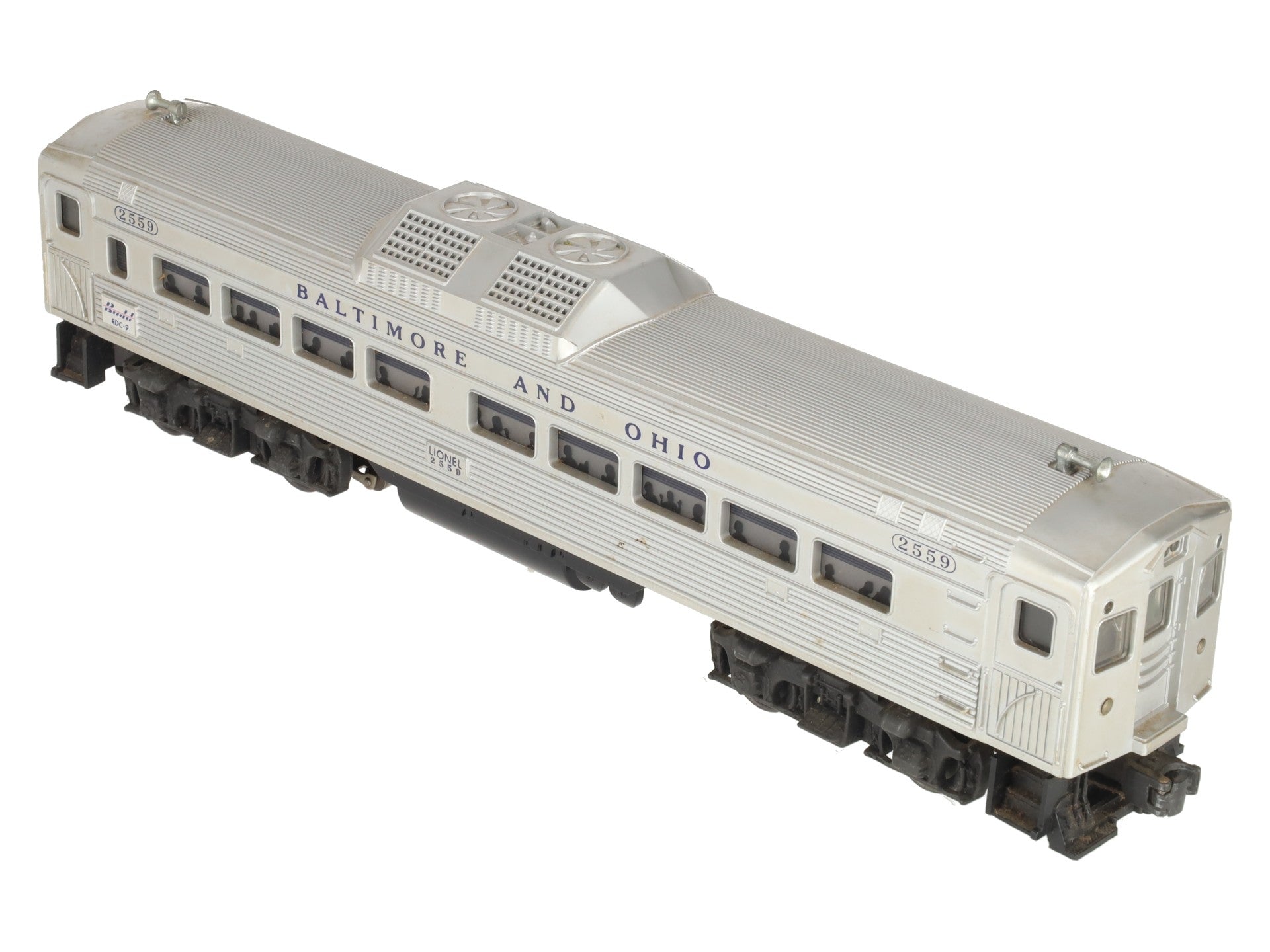 Lionel 2559 Vintage O Baltimore & Ohio RDC Non-Powered Passenger Car VG
