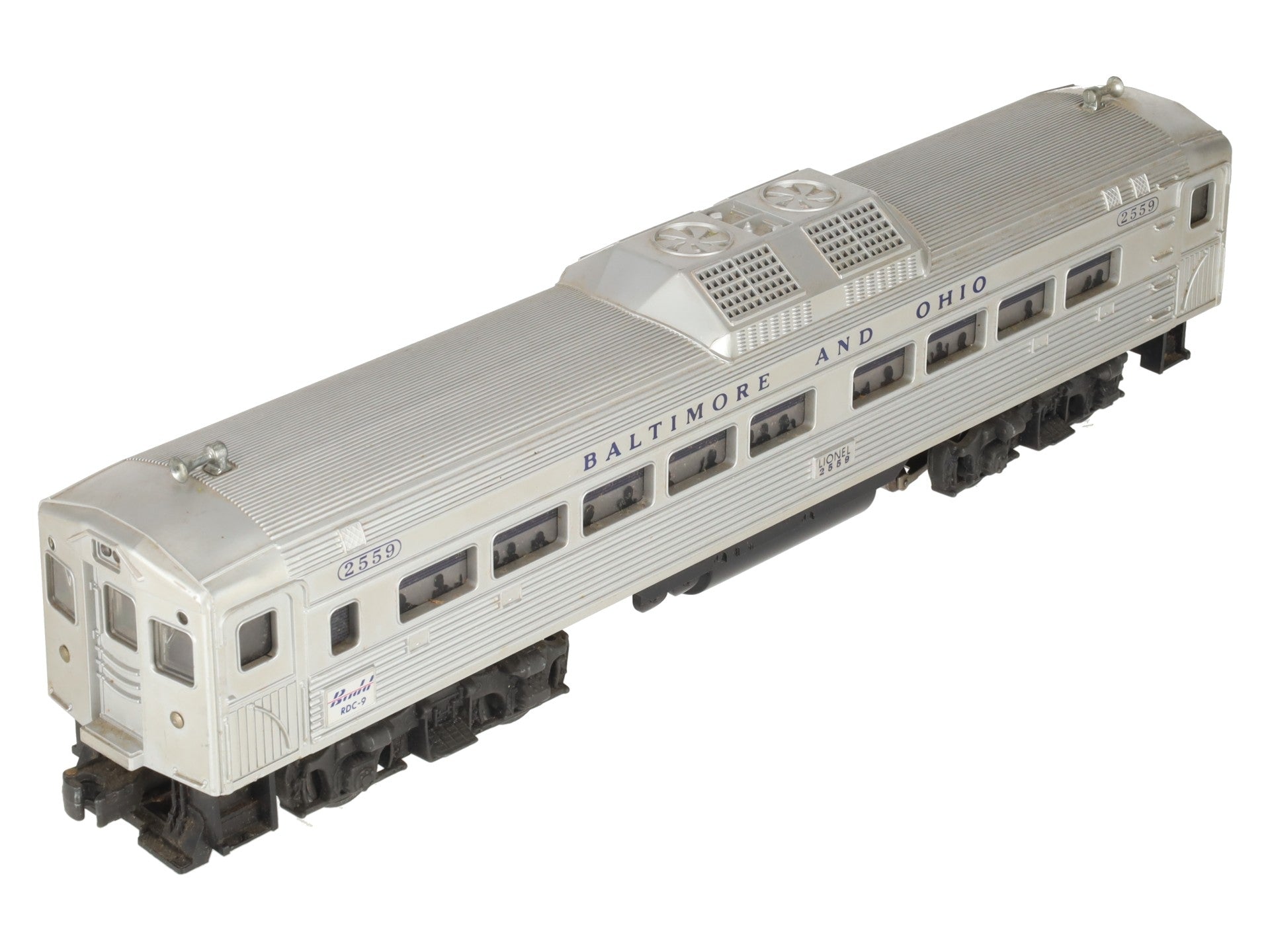 Lionel 2559 Vintage O Baltimore & Ohio RDC Non-Powered Passenger Car VG
