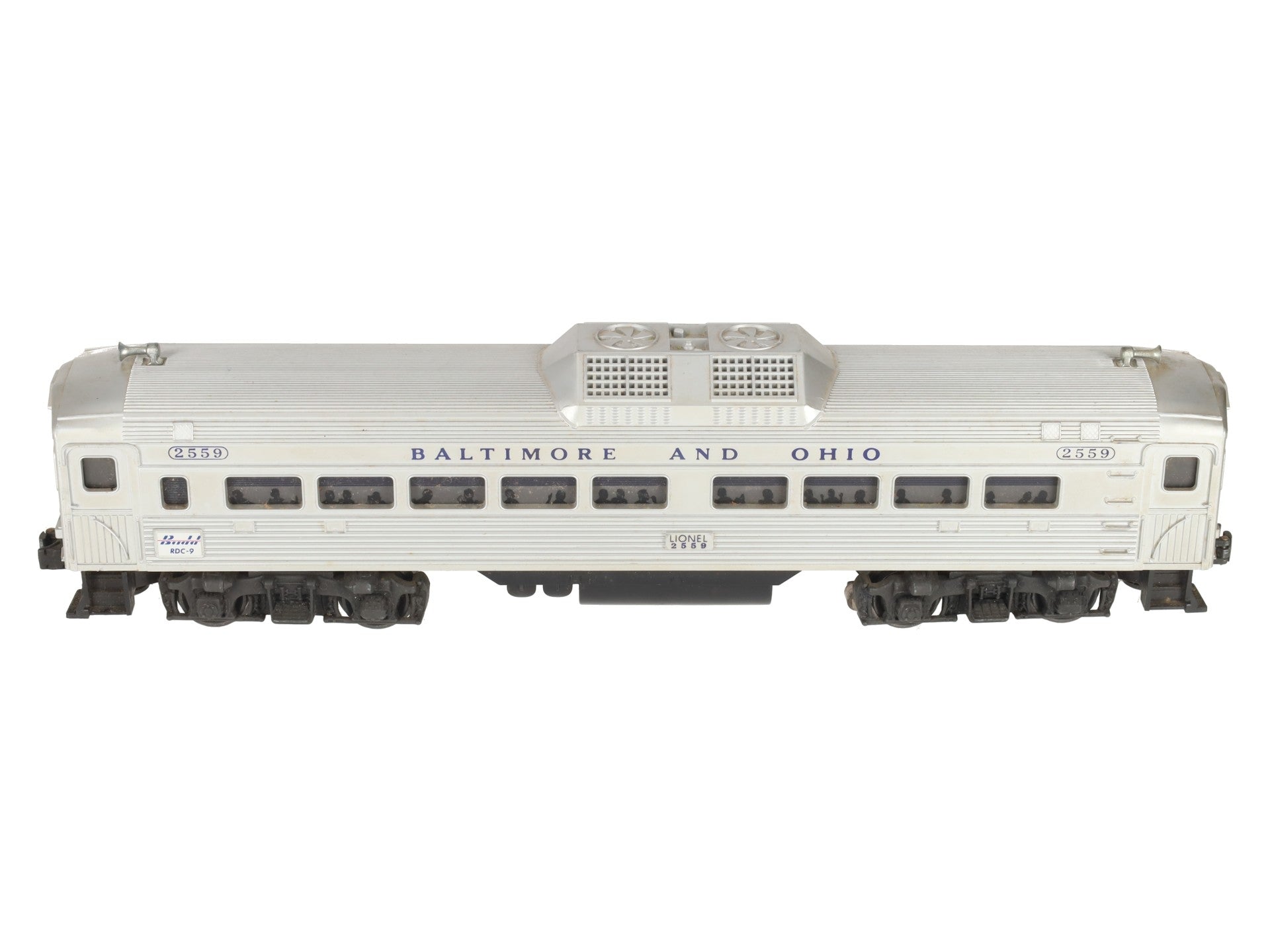 Lionel 2559 Vintage O Baltimore & Ohio RDC Non-Powered Passenger Car VG