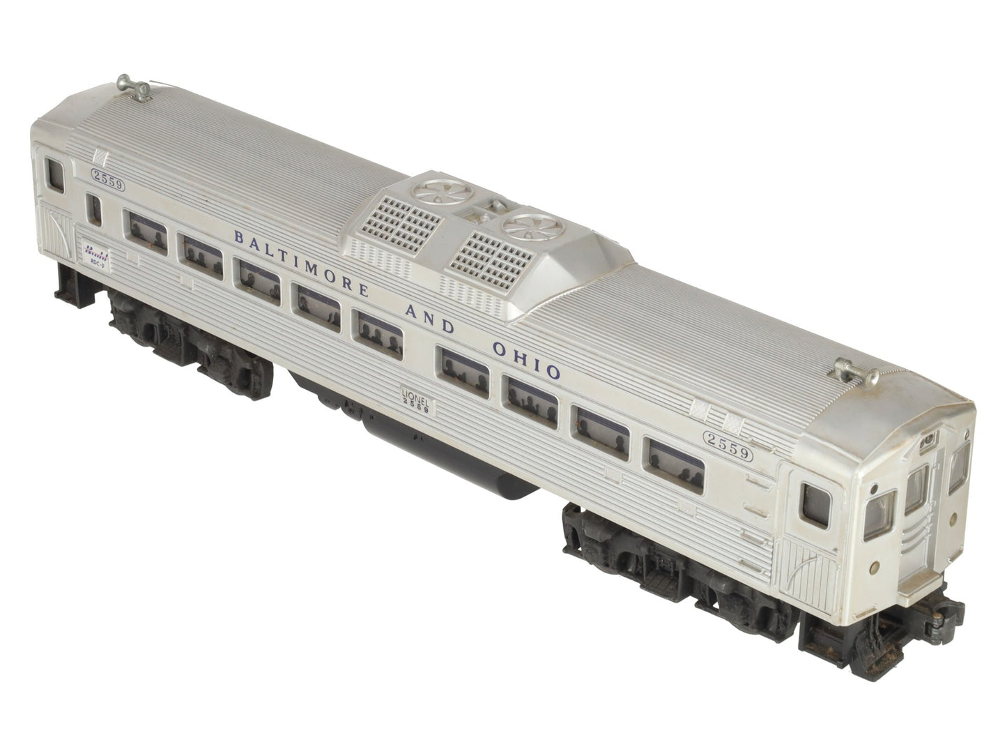 Lionel 2559 Vintage O Baltimore & Ohio RDC Non-Powered Passenger Car VG
