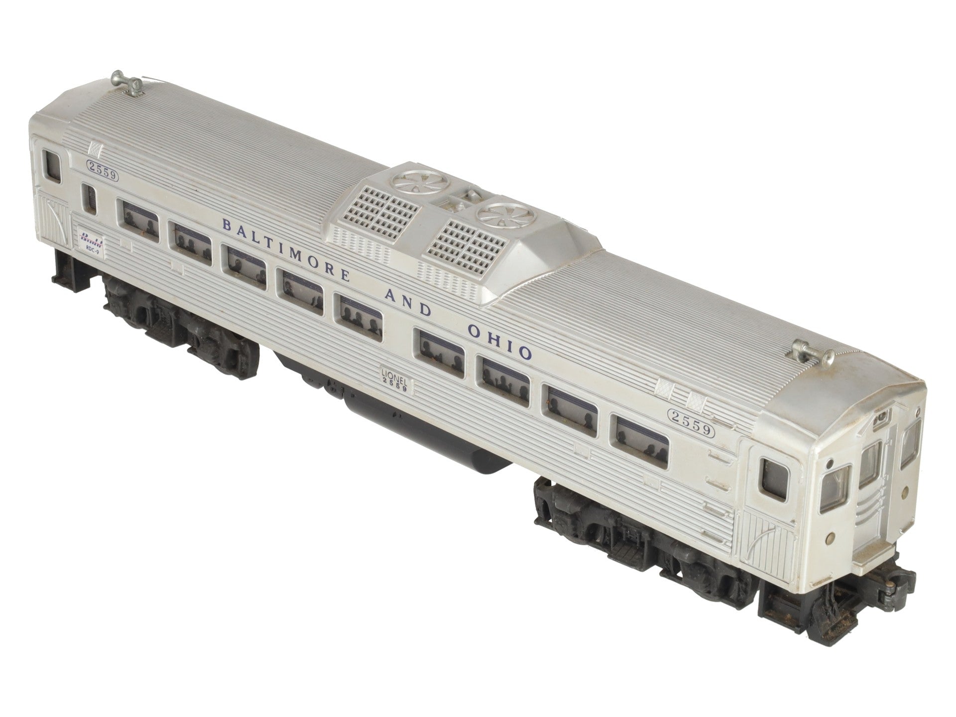 Lionel 2559 Vintage O Baltimore & Ohio RDC Non-Powered Passenger Car VG