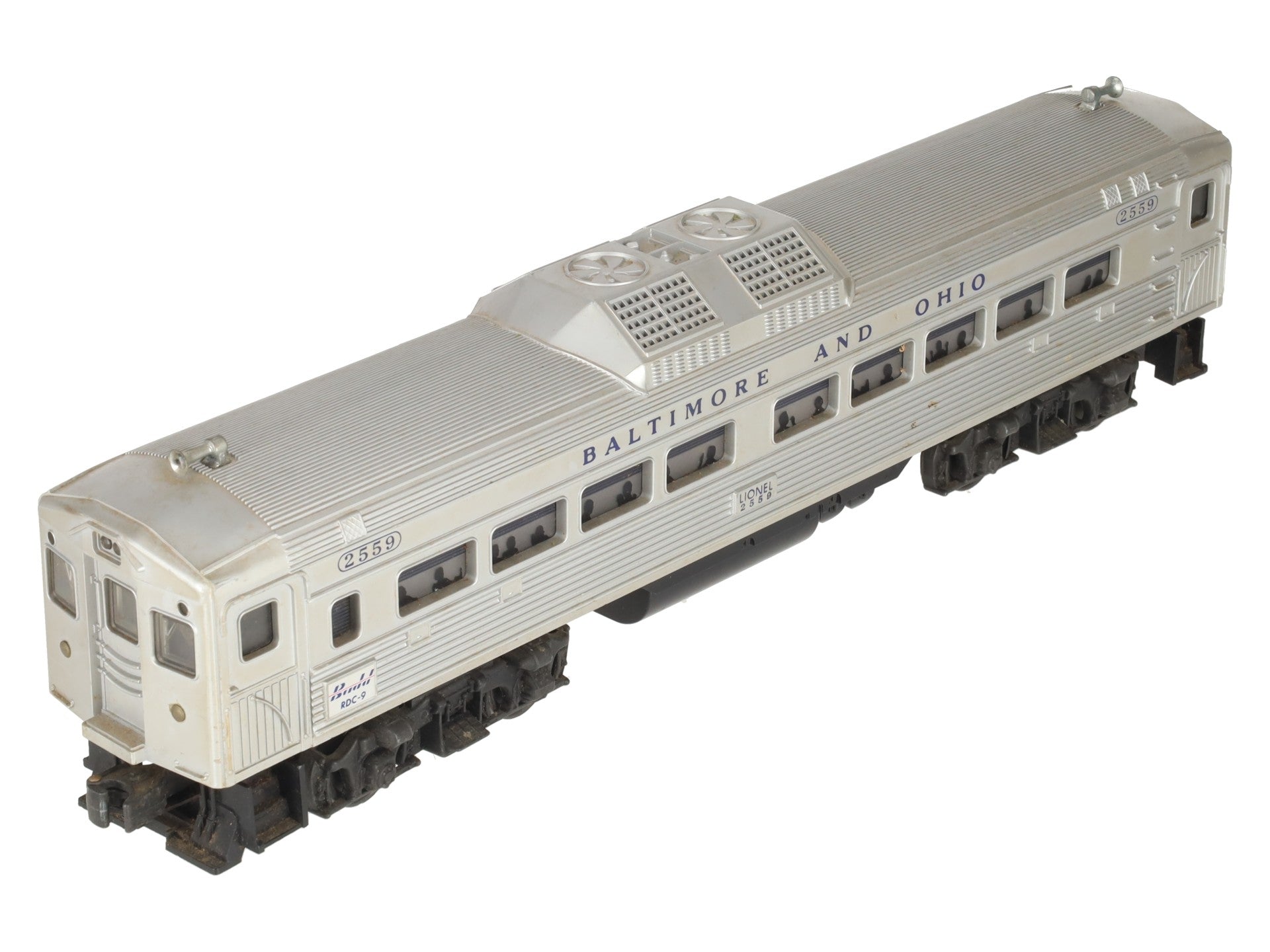 Lionel 2559 Vintage O Baltimore & Ohio RDC Non-Powered Passenger Car VG