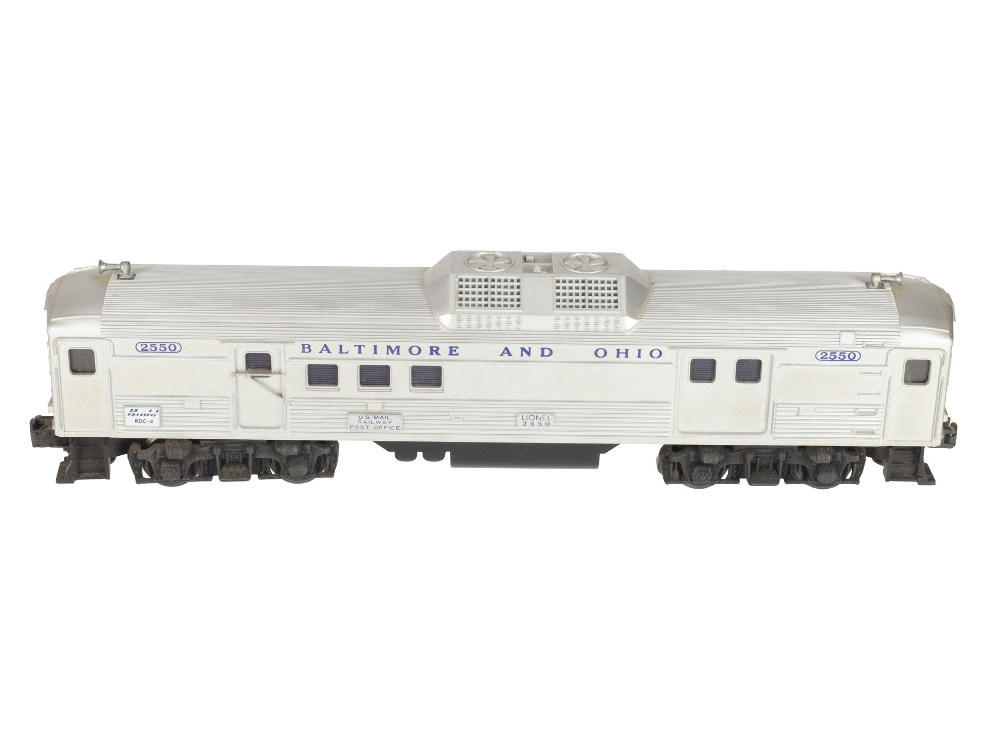 Lionel 2550 Vintage O Baltimore & Ohio RDC Budd Baggage Dummy Unit VG