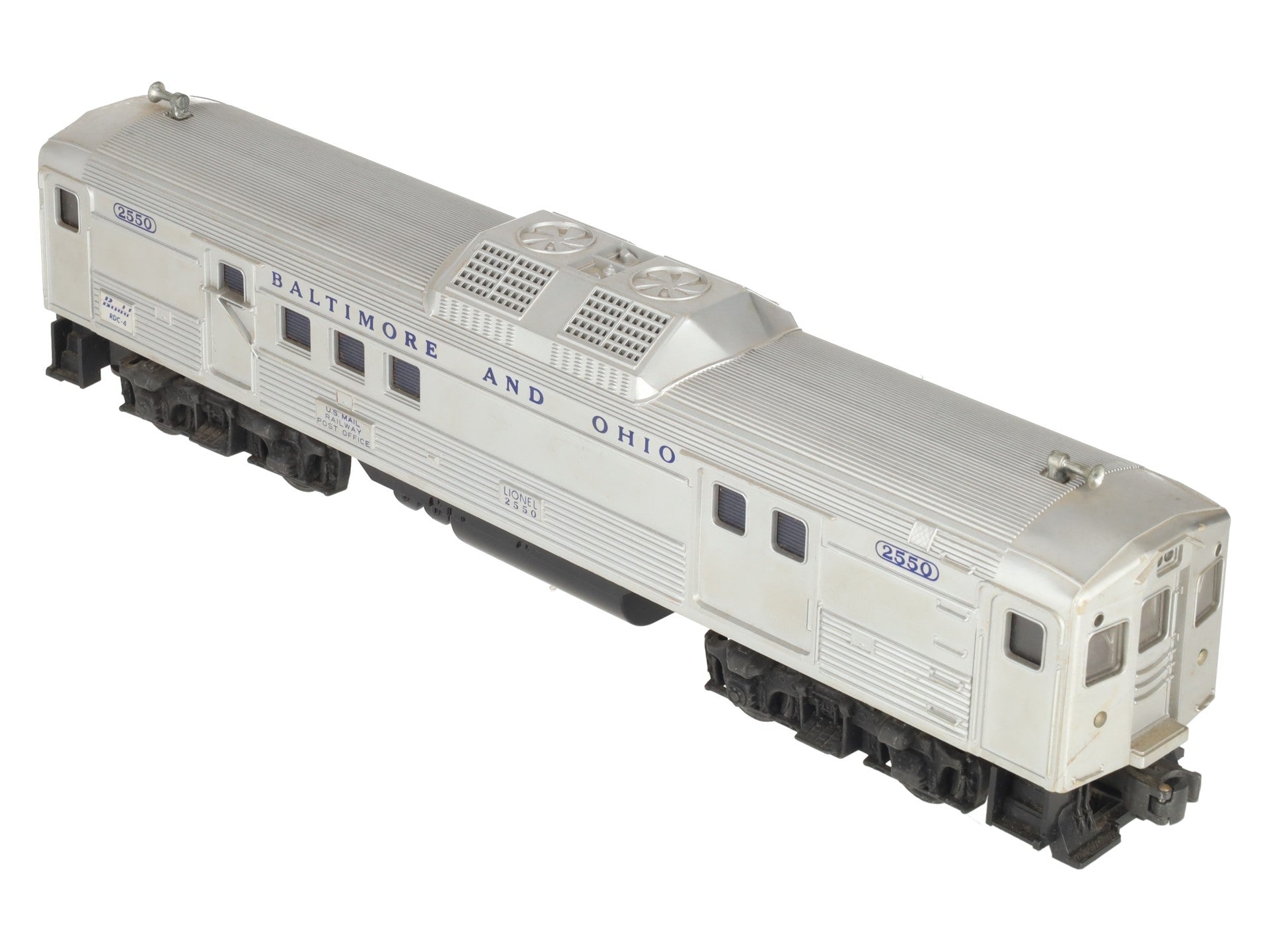 Lionel 2550 Vintage O Baltimore & Ohio RDC Budd Baggage Dummy Unit VG