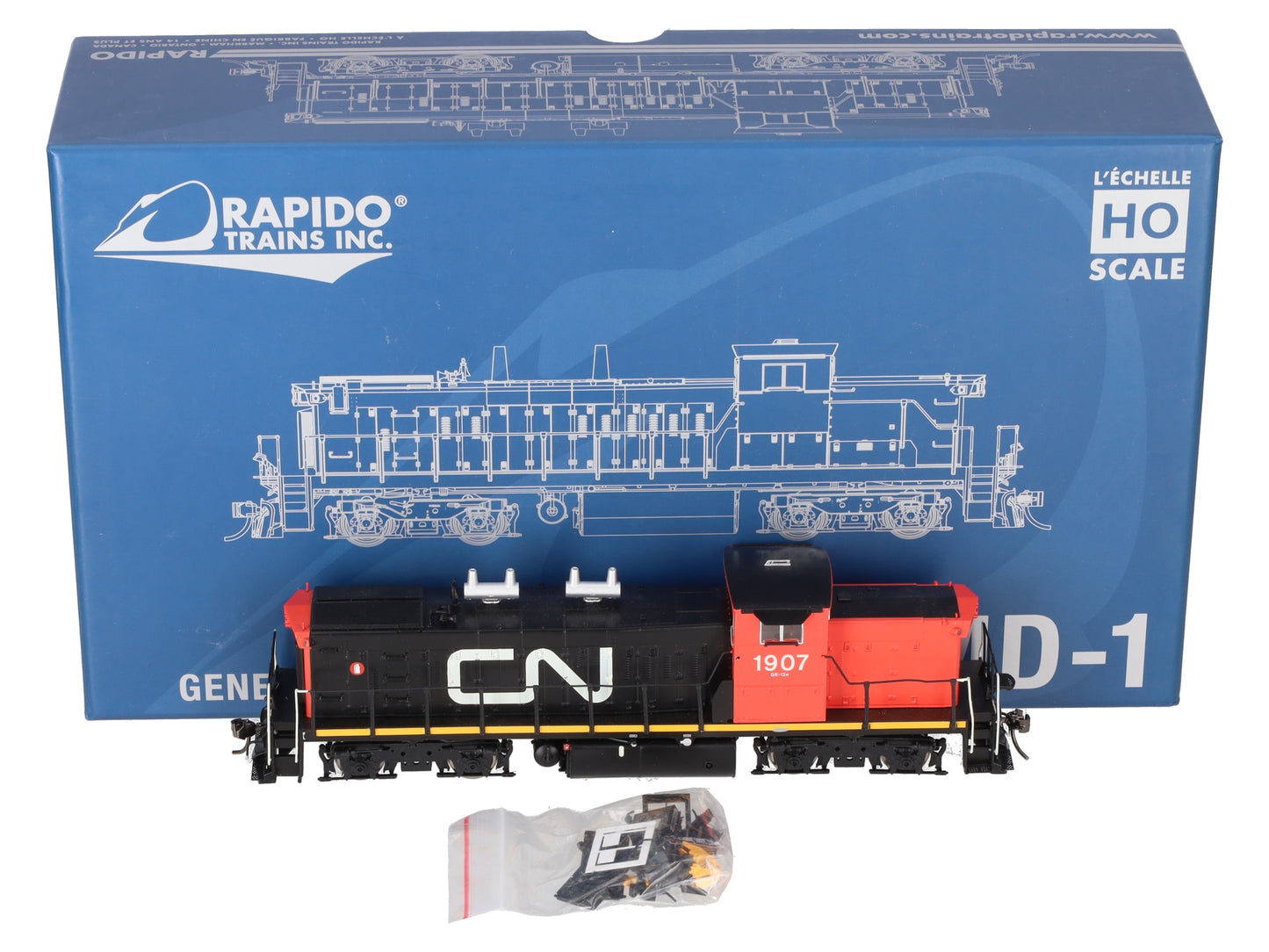 Rapido Trains 10073 HO Scale Canadian National GMDD GMD-1 Locomotive #1907 LN/Box