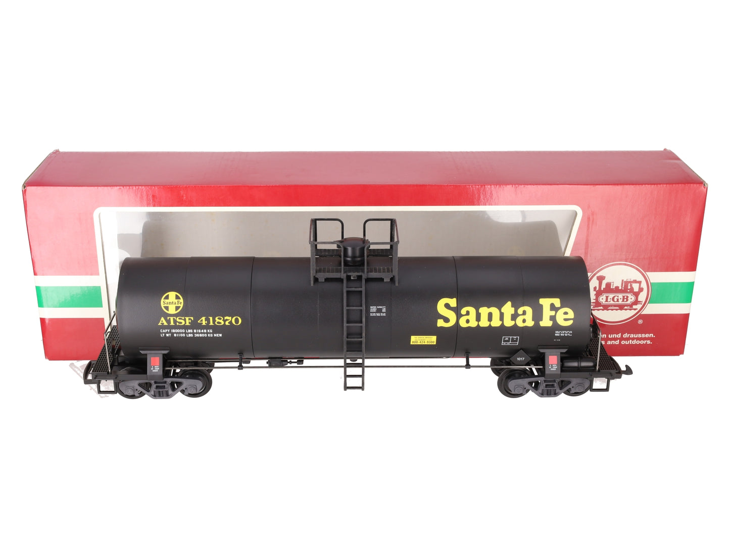 LGB 41870 G Scale Santa Fe Single Dome Tank Car #41870 LN/Box